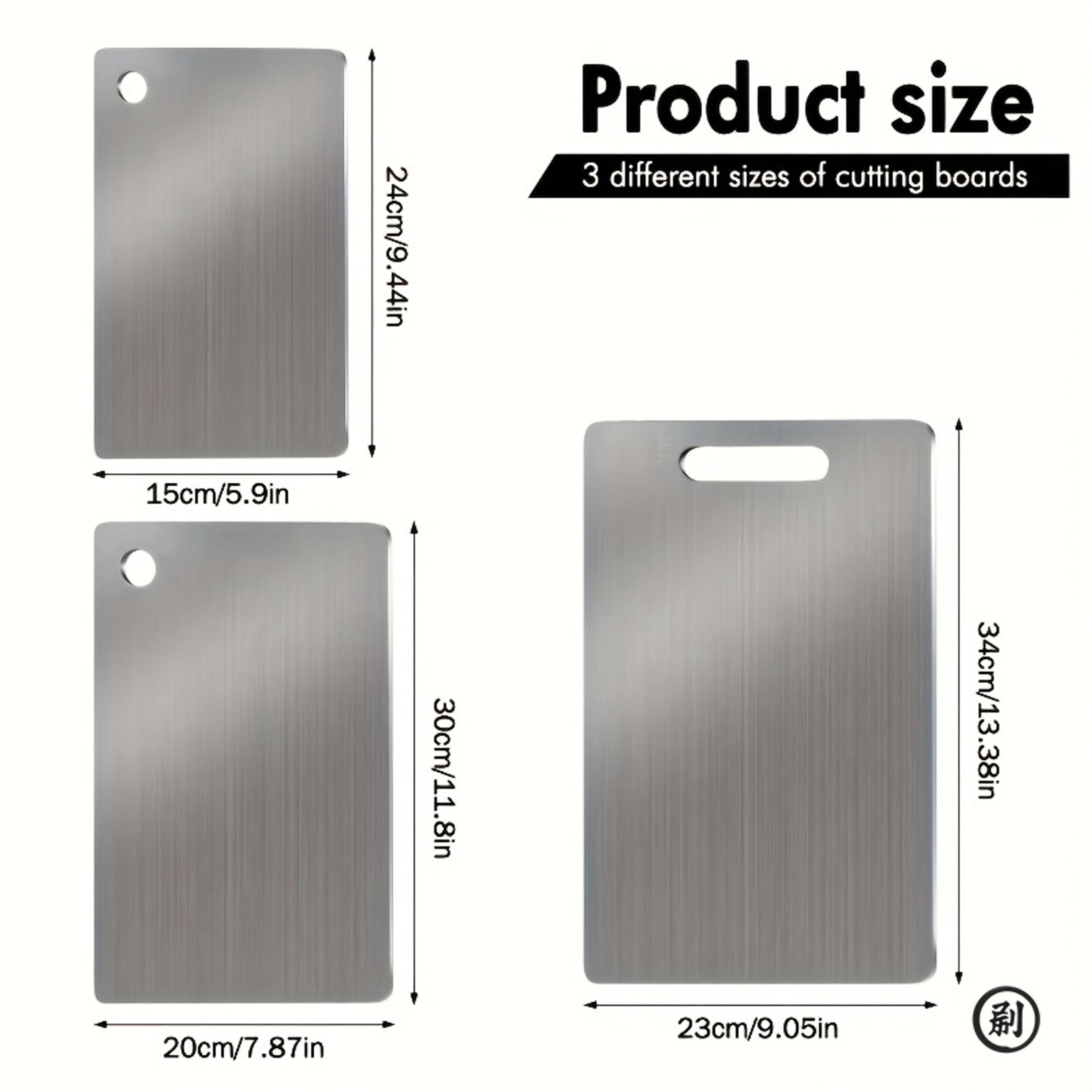 Stainless Steel Cutting Boards Set BPAFree Dishwasher Safe NonSlip With Juice Groove Rustproof And  4