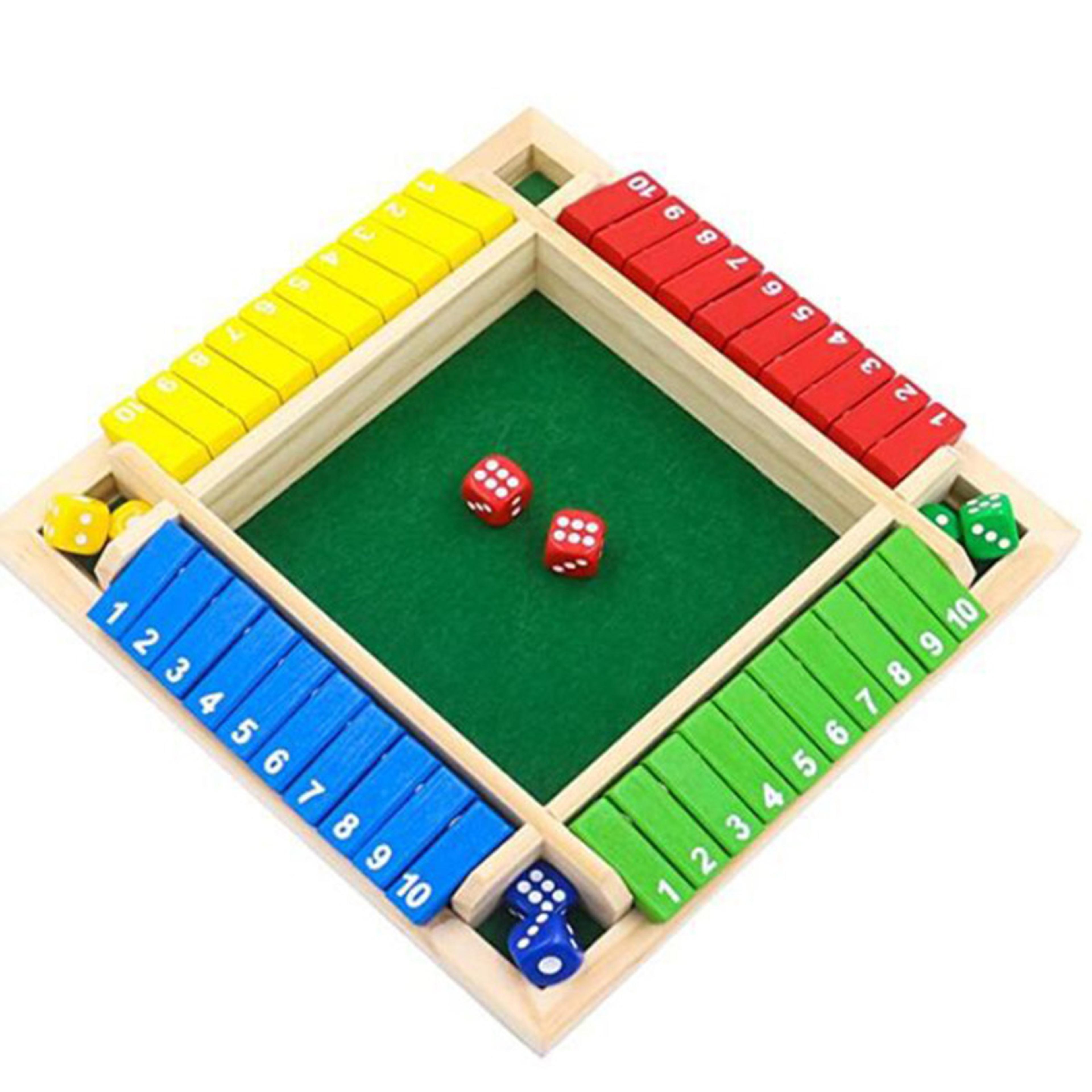 Deluxe Shut The Box Board Game Set Toy For Adults And Families Dice Party Club Drinking Games 2