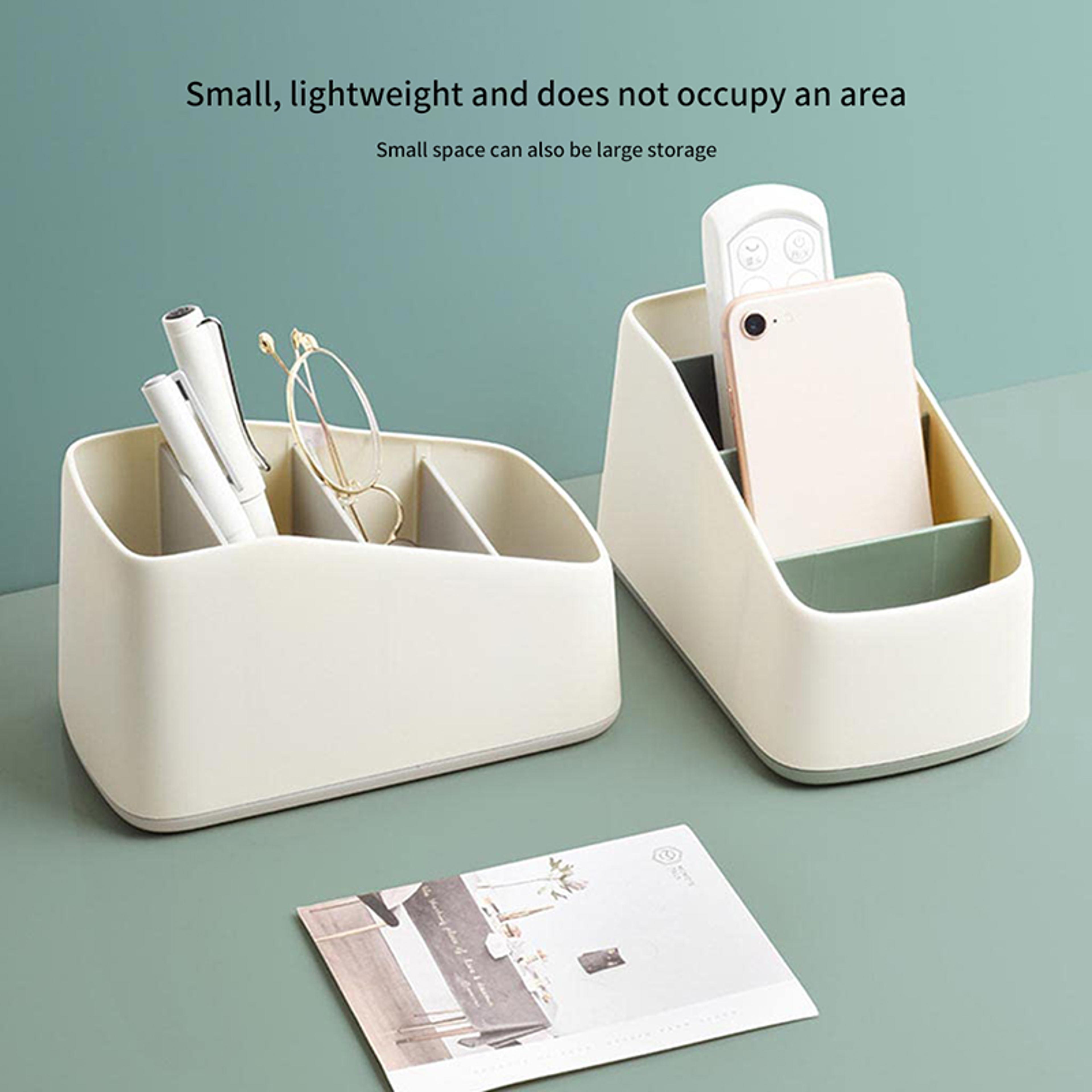 Remote Control Holder Desktop Storage Box TV Organizer Case Trapezoidal Basket For Phone Stationery 2