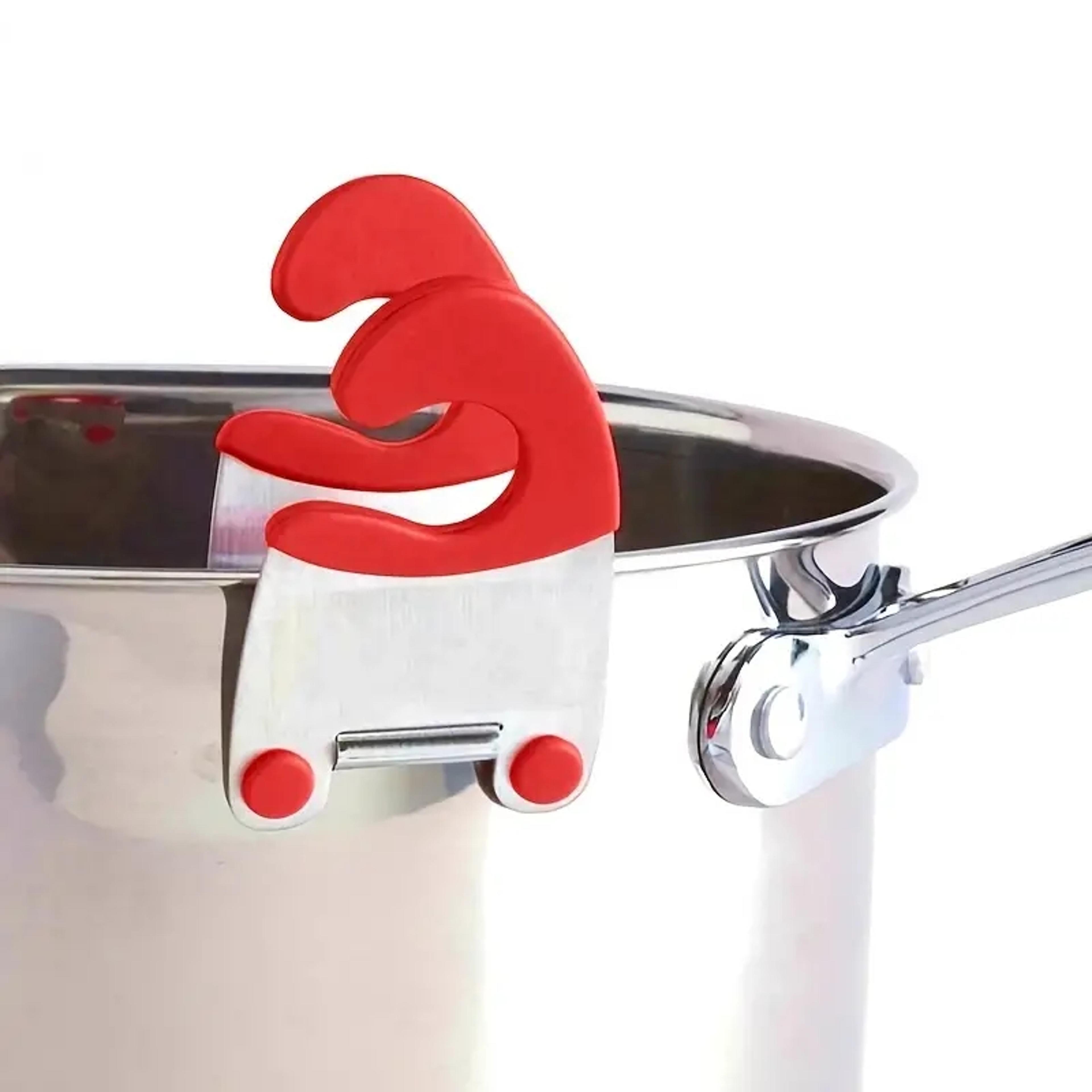 Kitchen Bowl Clip Antiscalding Spoon Holder Stainless Steel Pot Side Clips 1