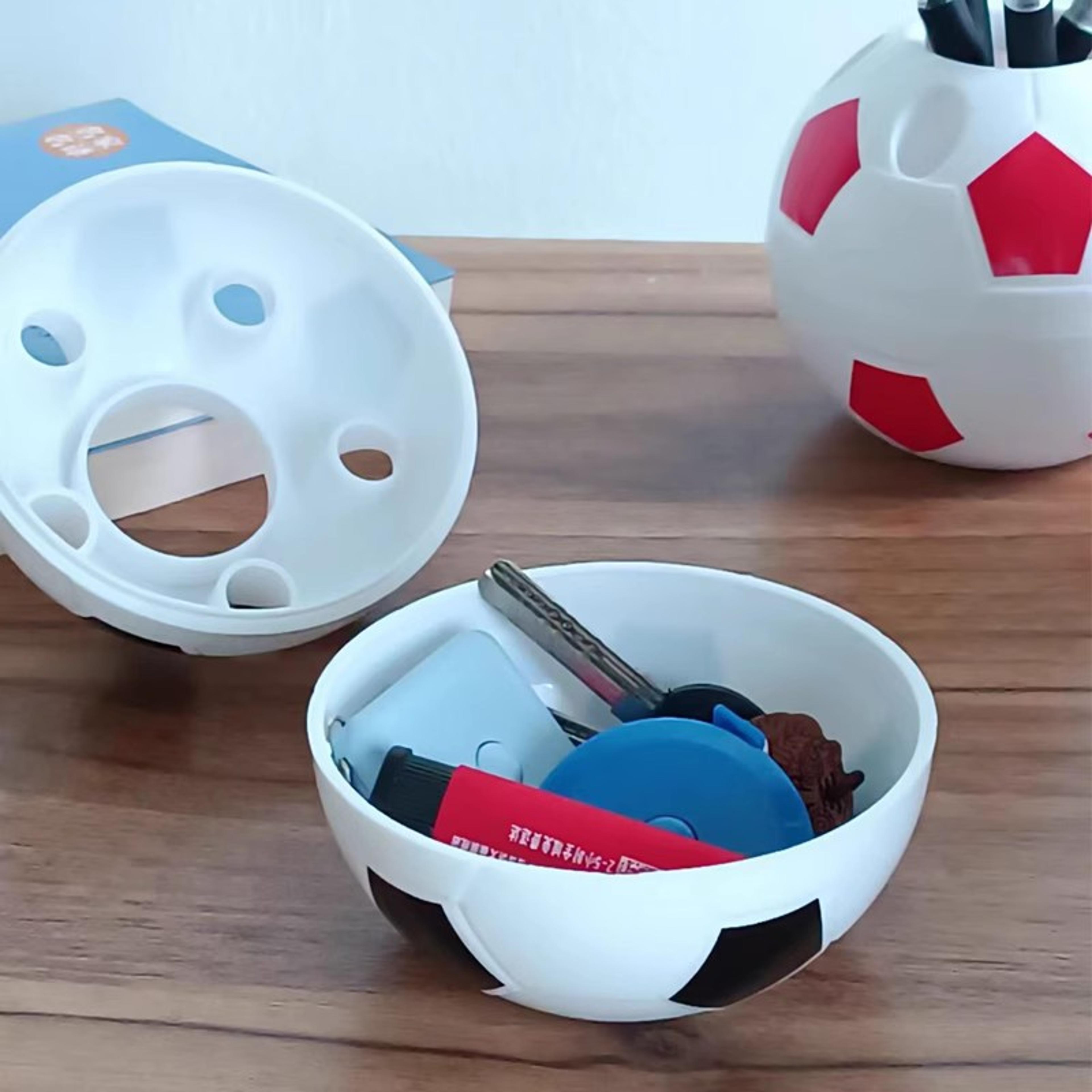 Football Shape Desktop Decoration Pen Holder Multifunctional Storage Box For Students 1