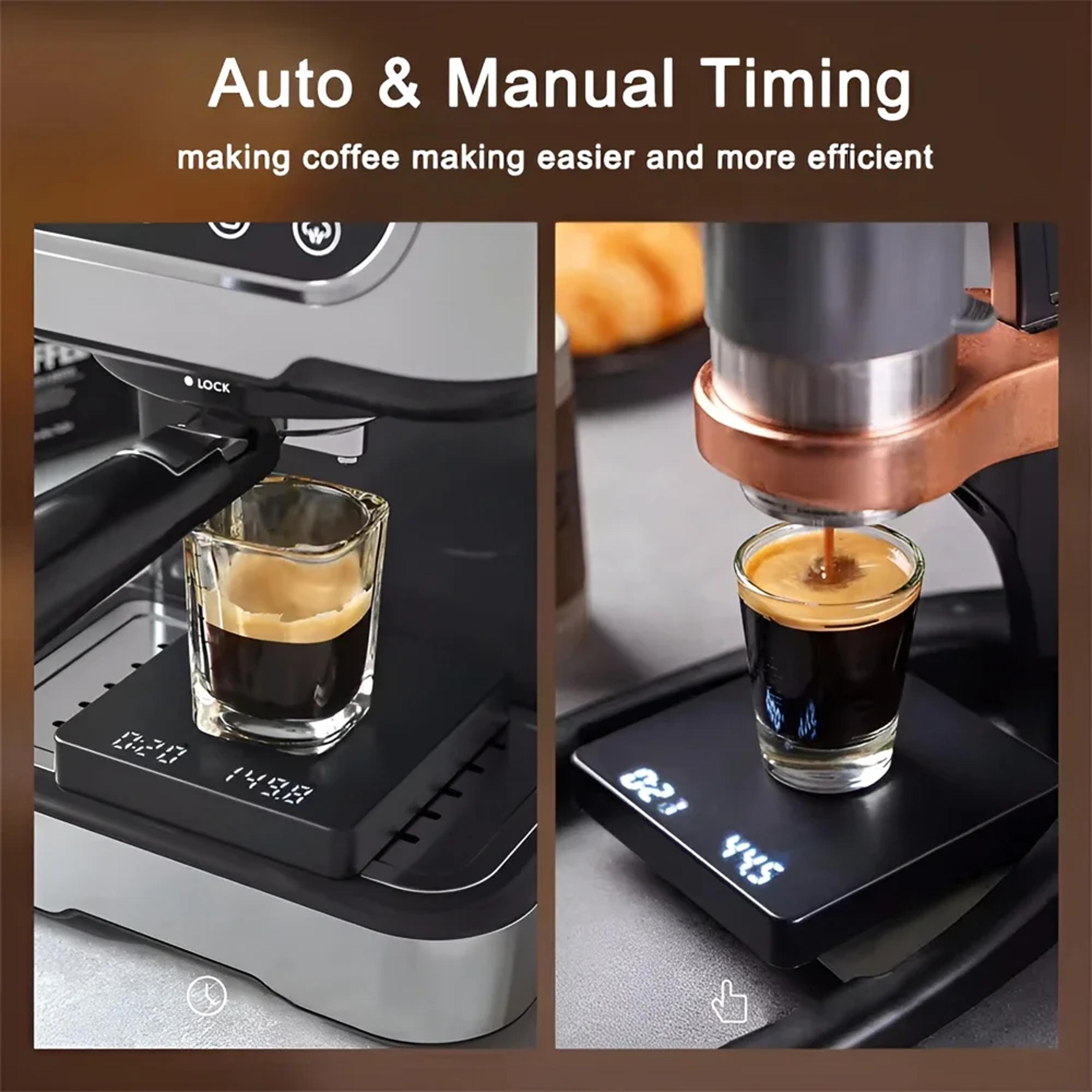 Digital Coffee Scale With Timer LED Display Silicone Pad USB Charging Electronic Coffee Scale Home  2