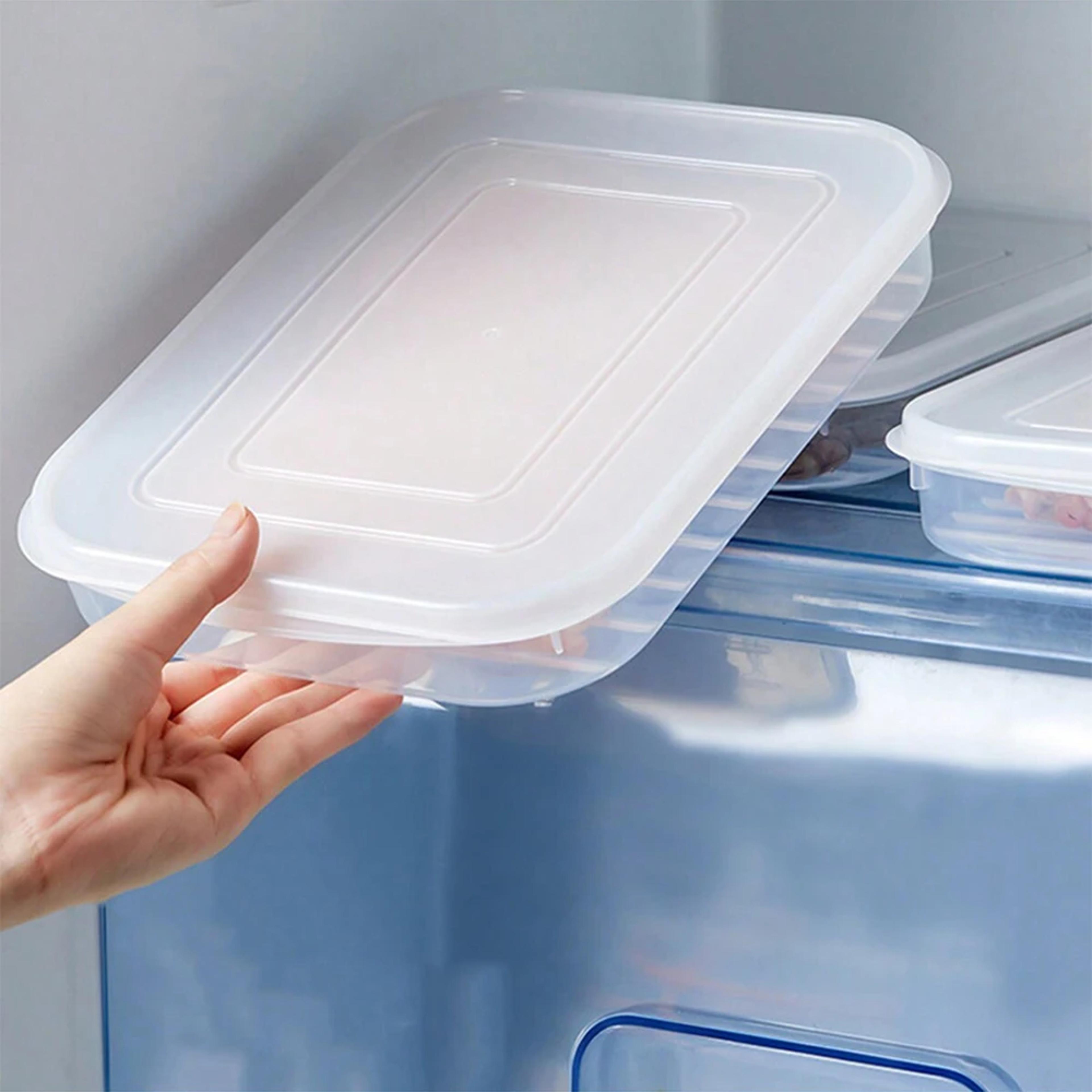 Large Capacity Transparent Refrigerator Storage Box With Cover Frozen Meat Compartment Kitchen Food 3