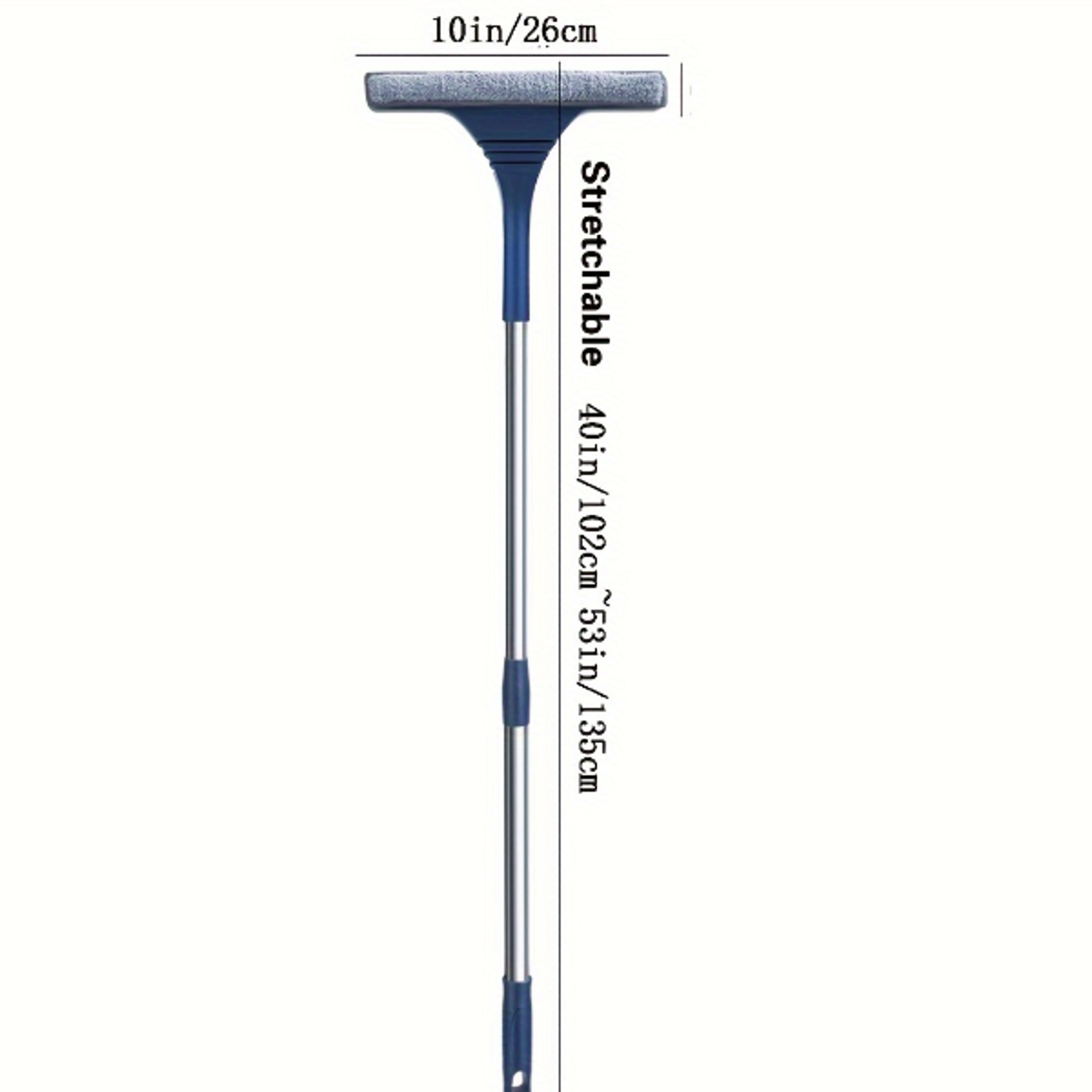 Window Mesh Screen Brush Dual Sided Cleaning Blade Telescopic Long Handle Mop Squeegee Wiper