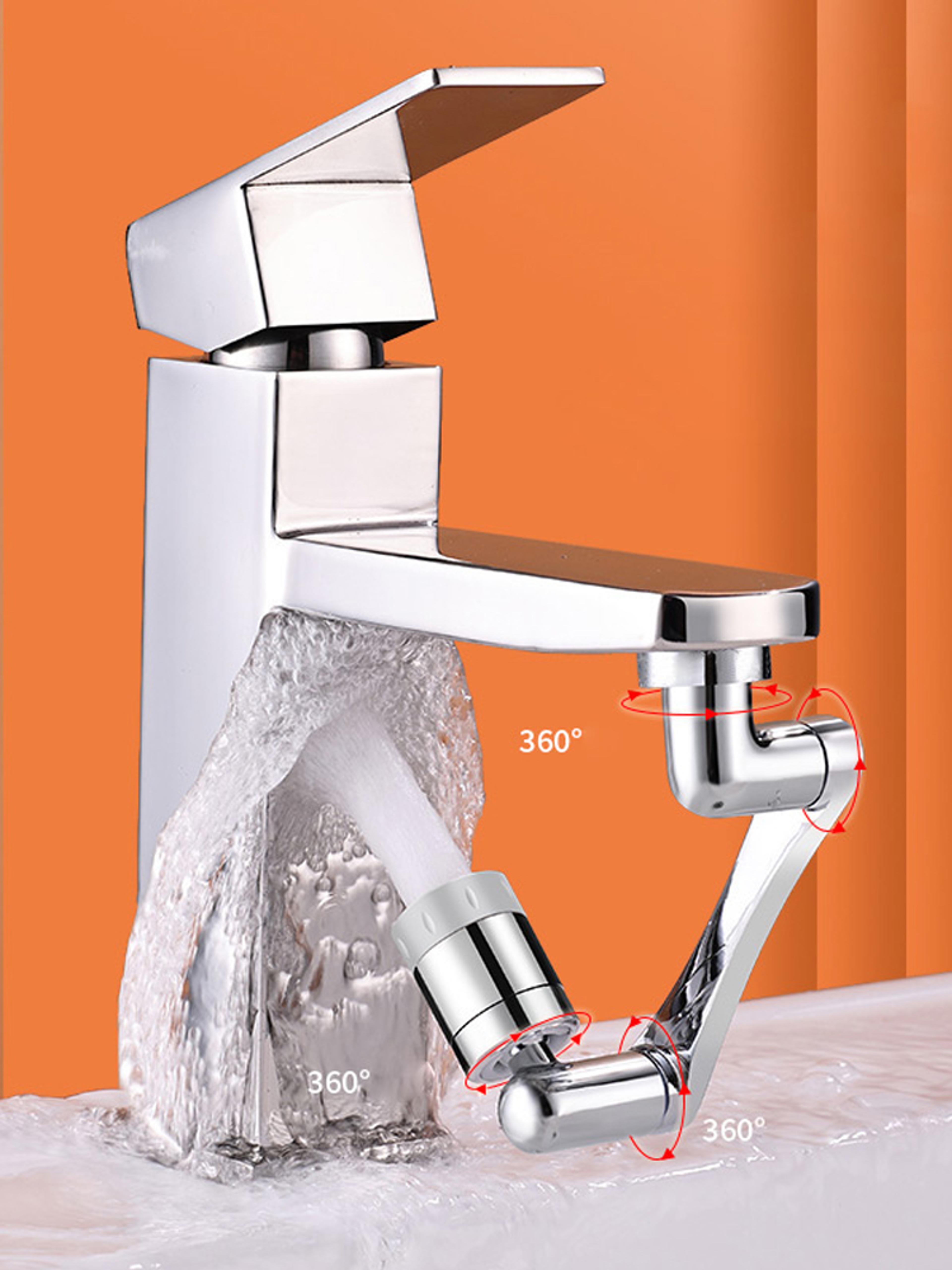 Swivel Robotic Arm Faucet Extender Stainless Steel Universal Kitchen Sink Aerator Water Flow Mode 4
