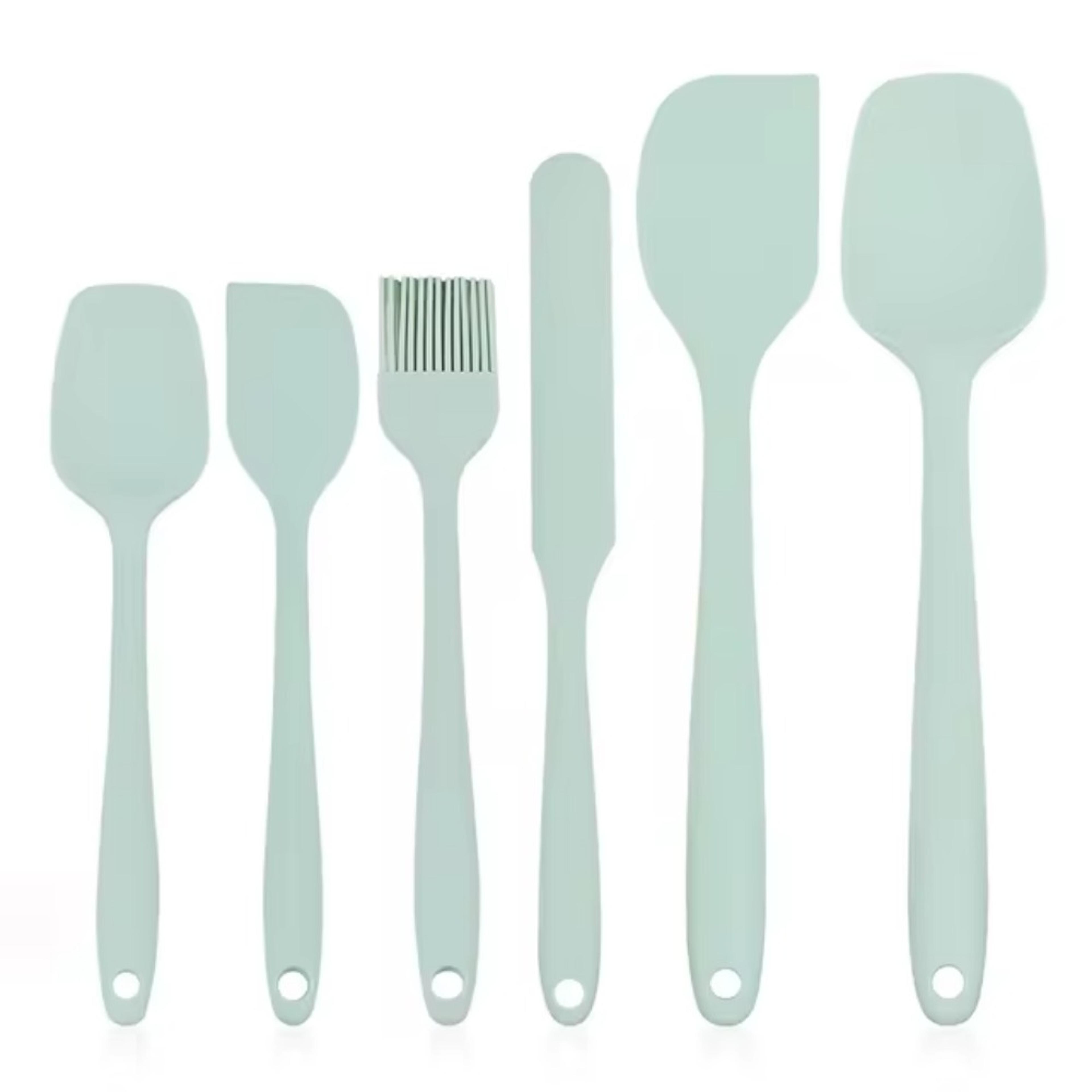 Food Grade Silicone Spatula Set Non Stick Heat Resistant Turner For Cooking Baking Mixing 6