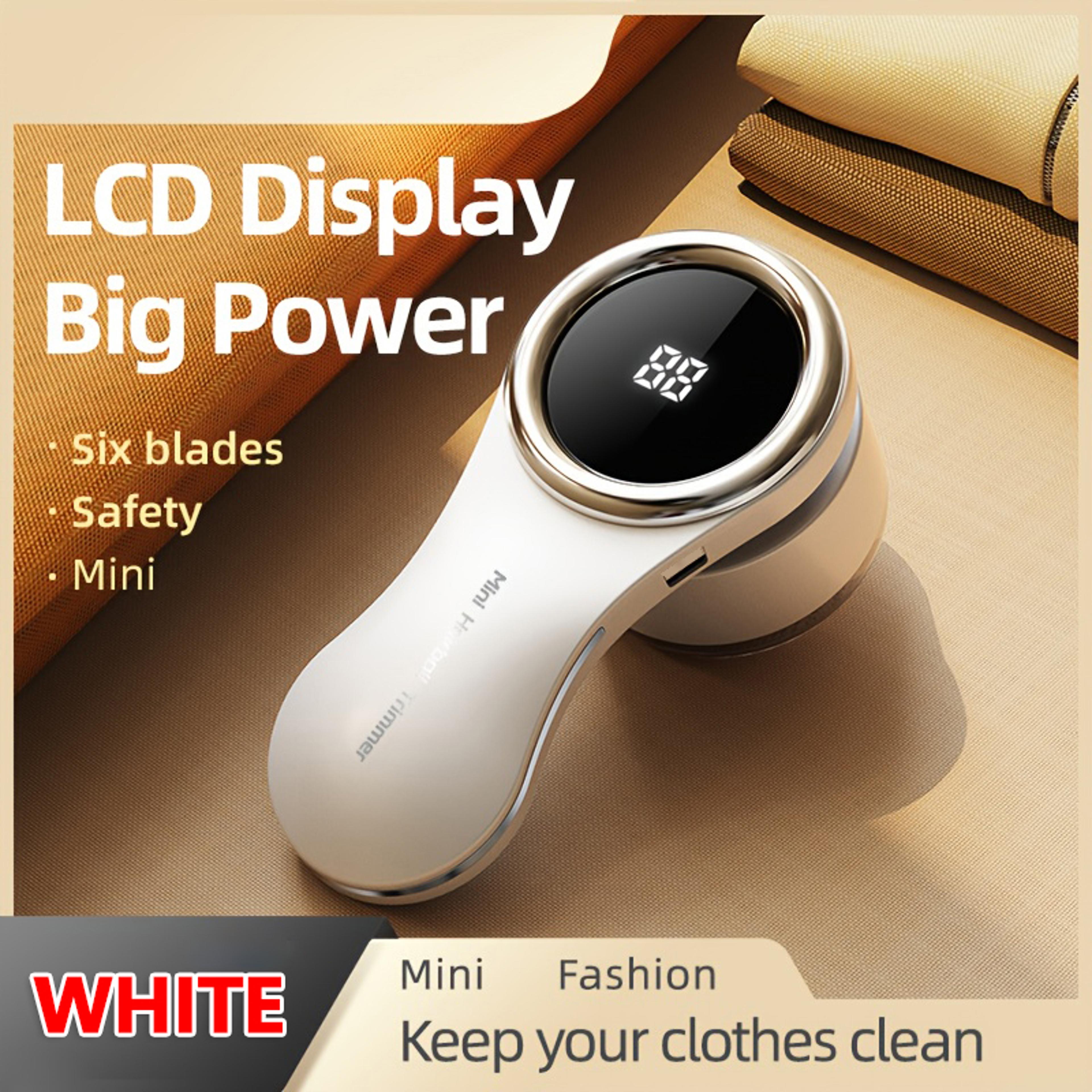 Portable Clothes Fuzz Remover Electric Lint Shaver LCD Display USB Rechargeable Fabric Shaver 5