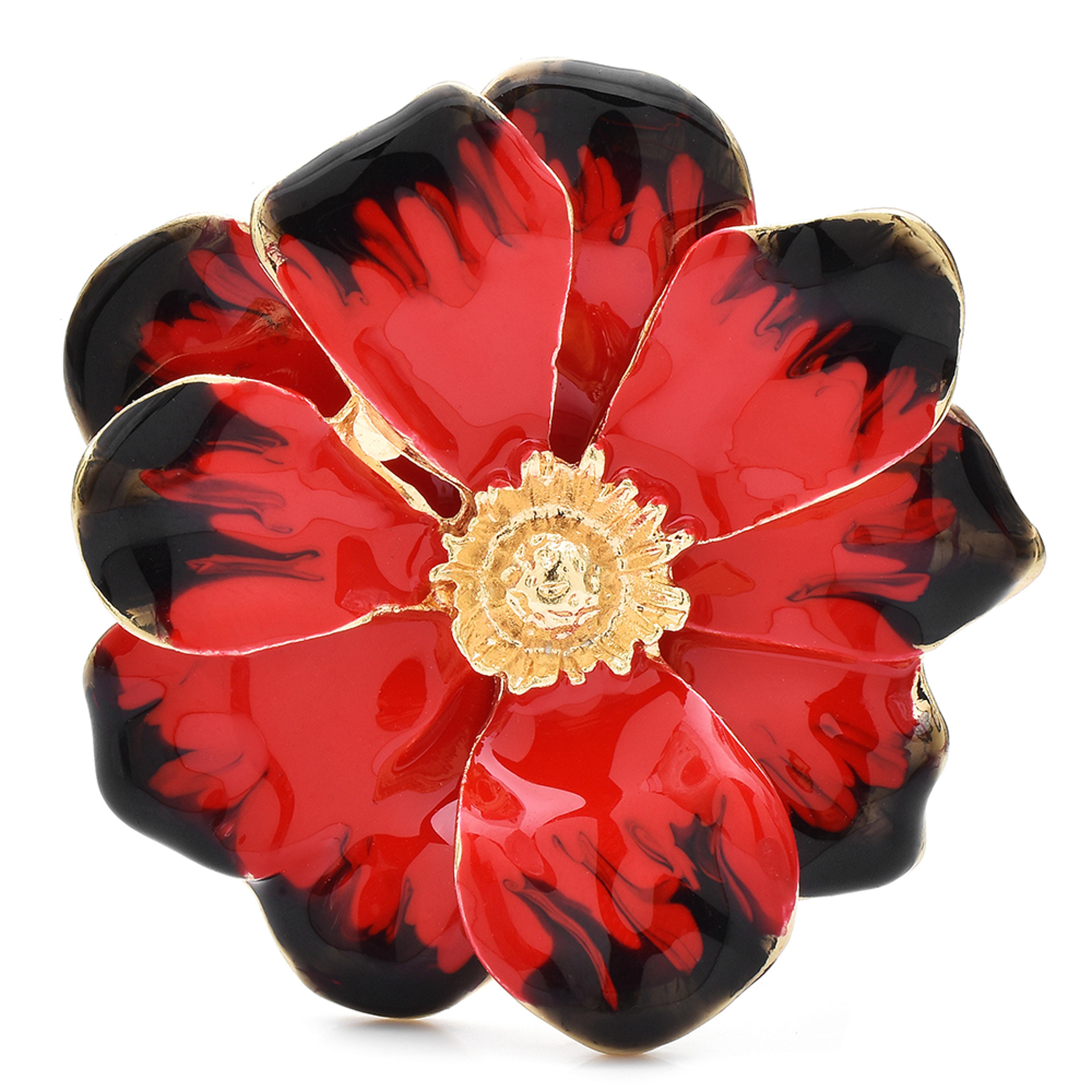 Beautiful Enamel Flower Brooches For Women Unisex Plant Brooch Pins Gifts For Party And Office 2