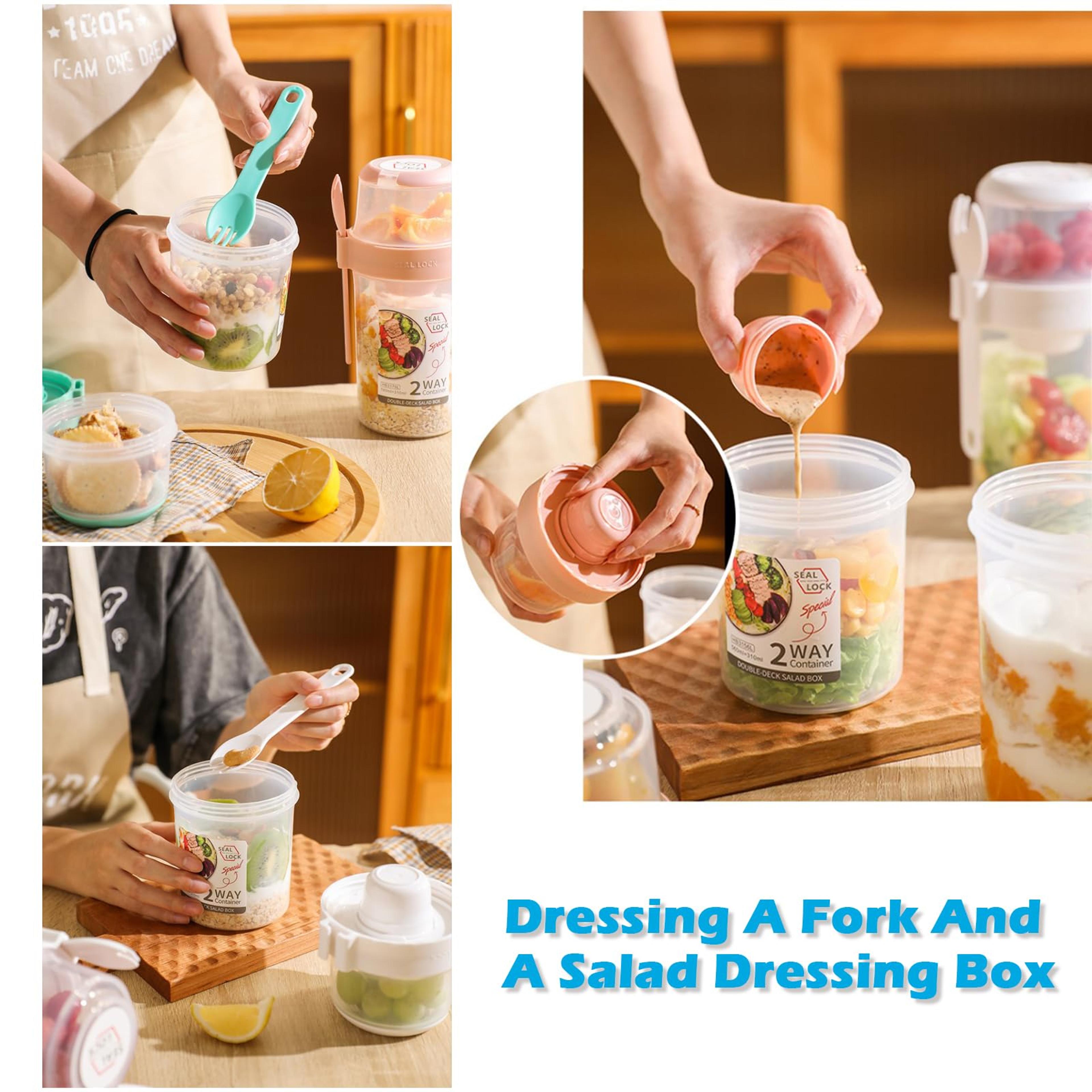 Salad Cup To Go Breakfast On The Go Cups Take And Go Yogurt Cereal Overnight Oats Snack Parfait Con 3