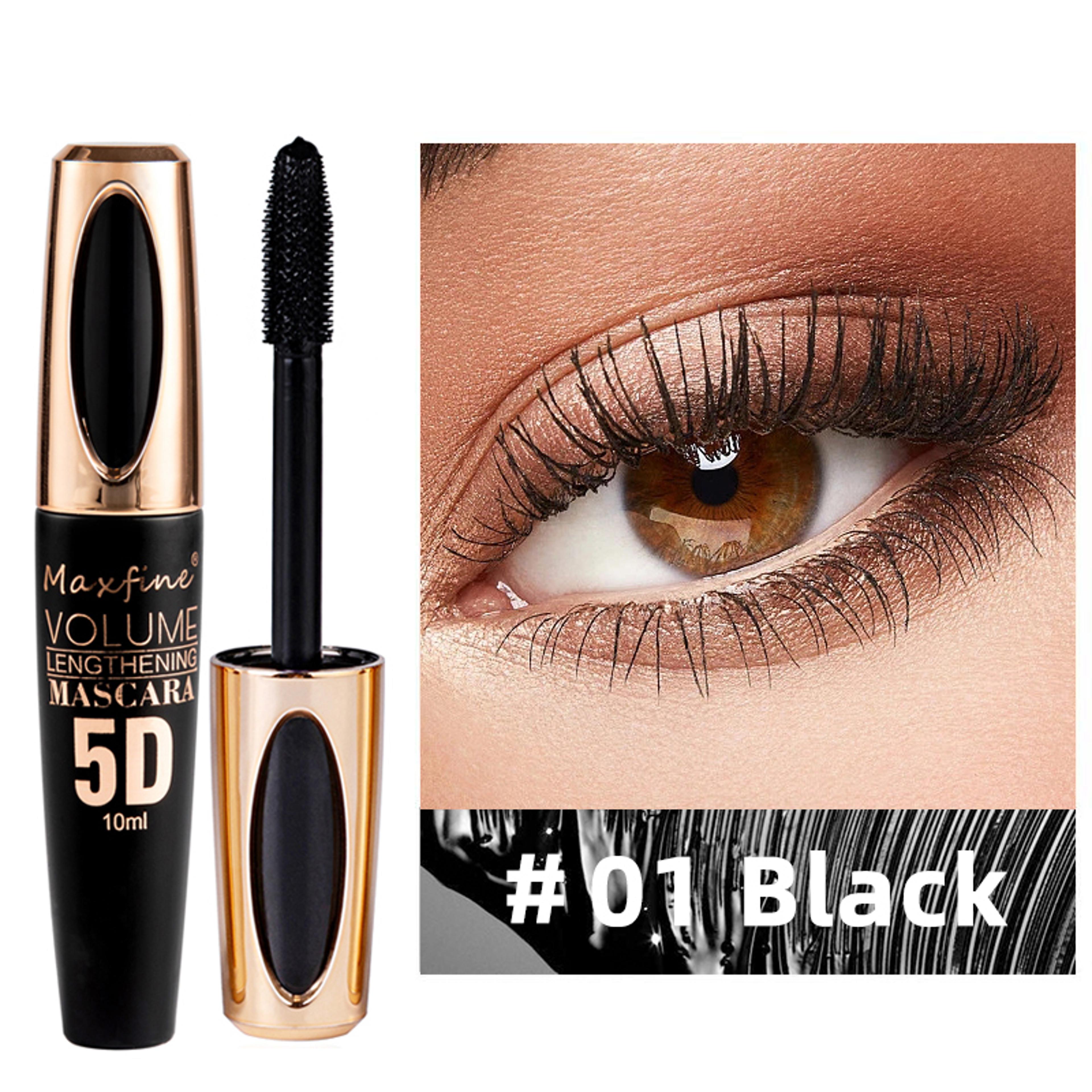Waterproof 5D Silk Mascara With Big Eyes Strong Black Content And Length Noncaking Mascara 5