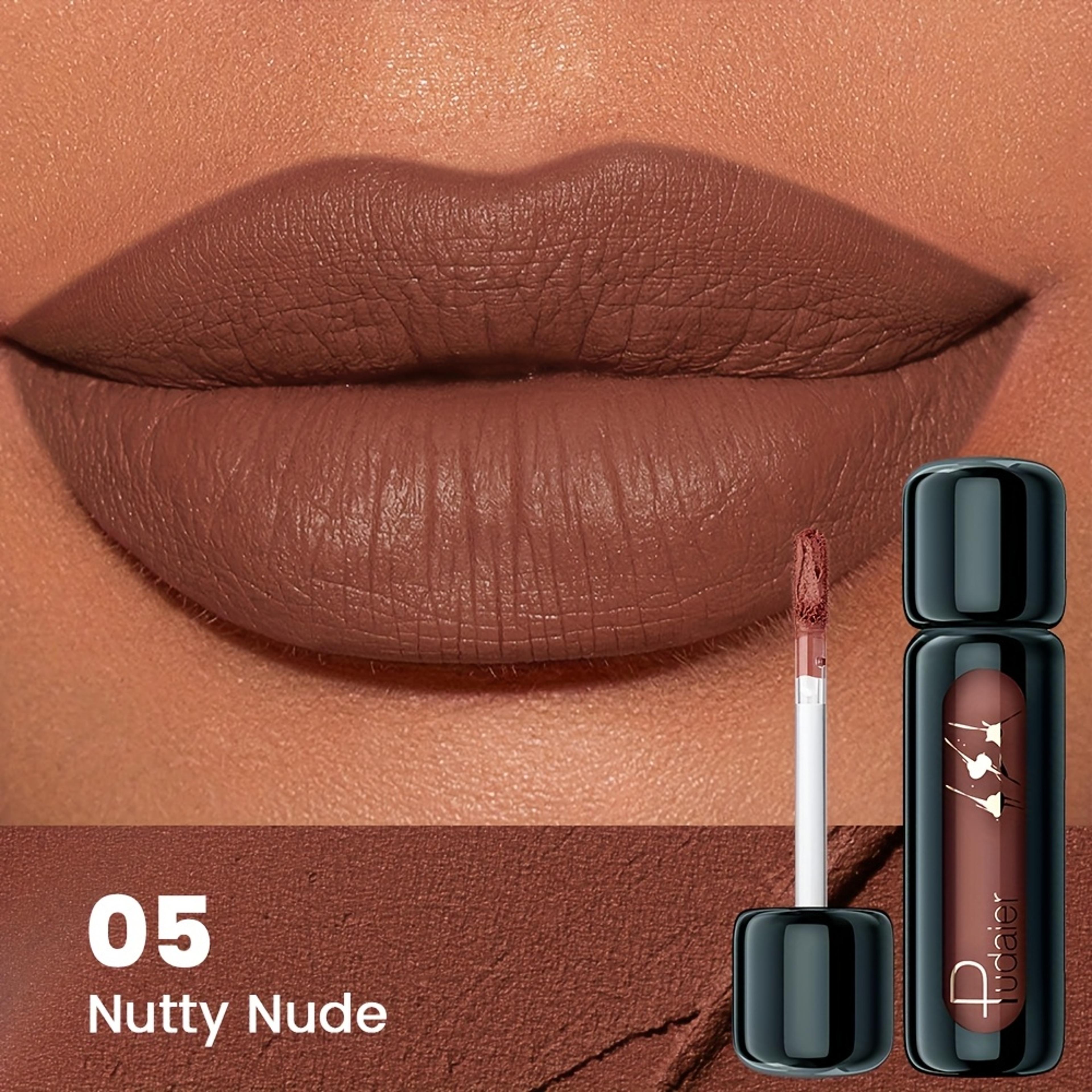 NonStick Matte Velvet Lip Gloss Highly Saturated Liquid Lip Mud Long Lasting Suitable For All Skin  10