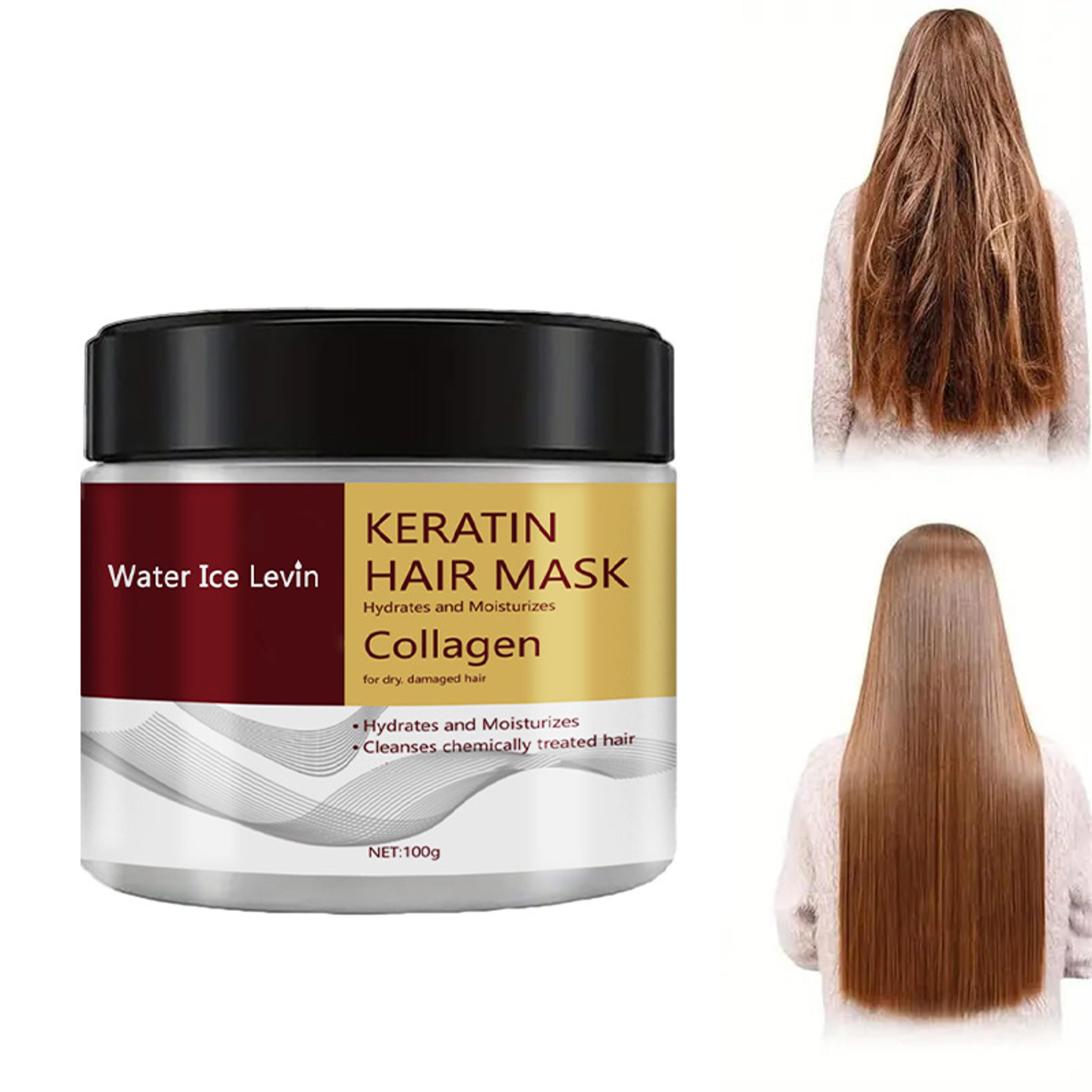 collagen keratin hair mask, moisturizer conditioner, oil control for frizz damaged hair, soft smooth repair, revitalize