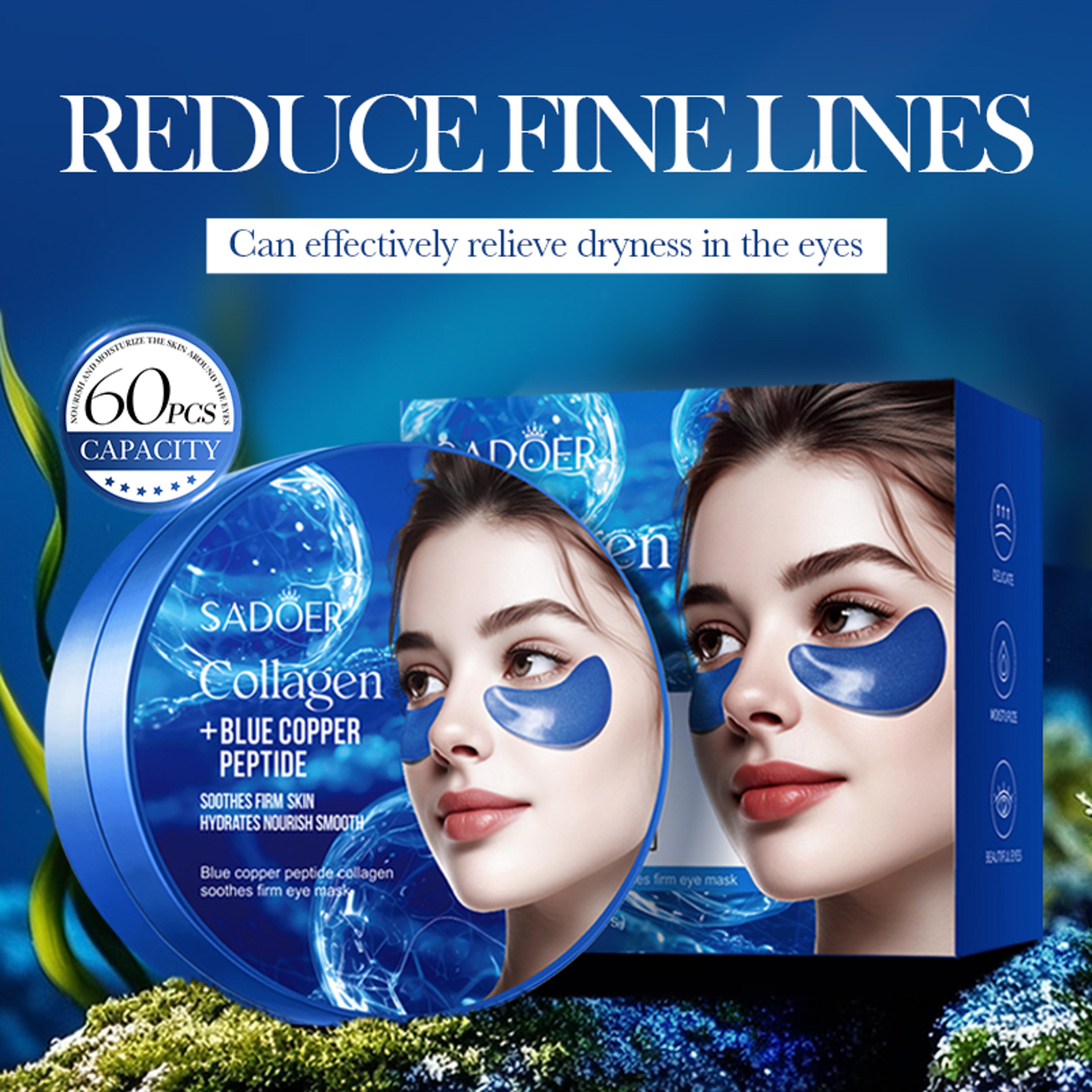 Collagen Eye Mask Anti Dark Circles Anti Aging Wrinkles Moisturizing Caffeine Crystal Skin Care Pat 4