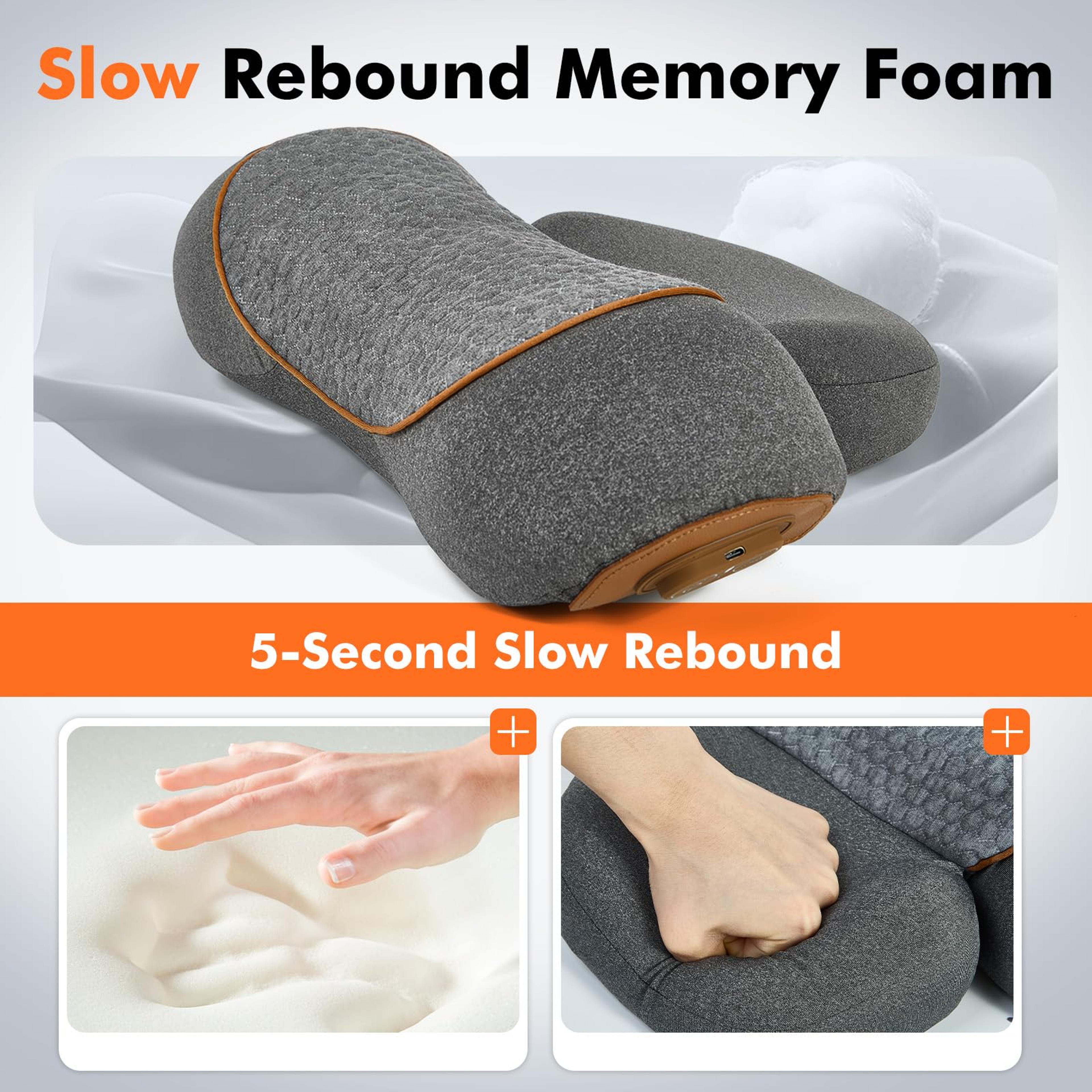 Neck Massager Pillow For Shoulder Deep Tissue Hump Corrector With Heating And Traction Function For 5
