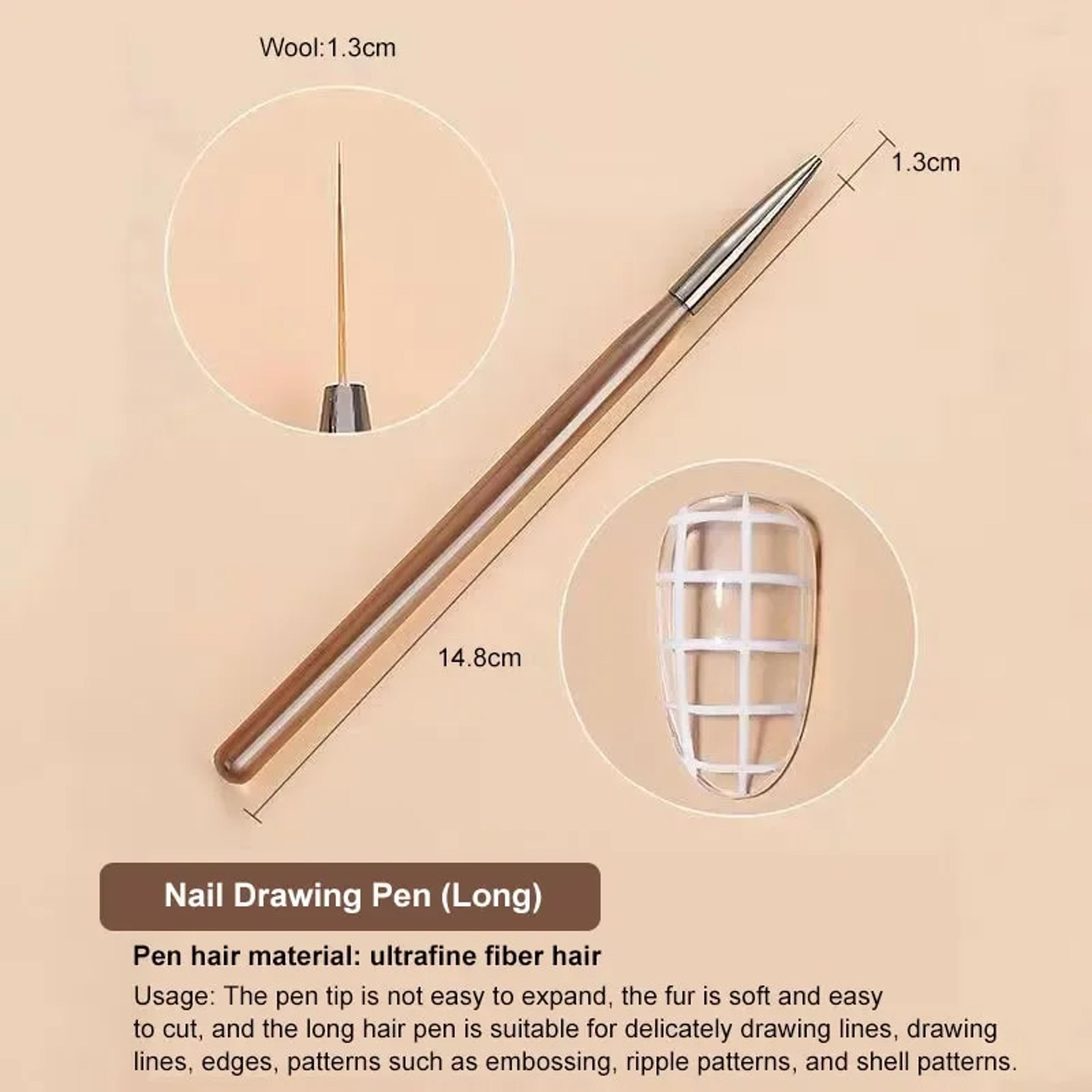 Manicure UV Gel Nail Brush Set For Acrylic Drawing Painting Nail Art Design Tools 2