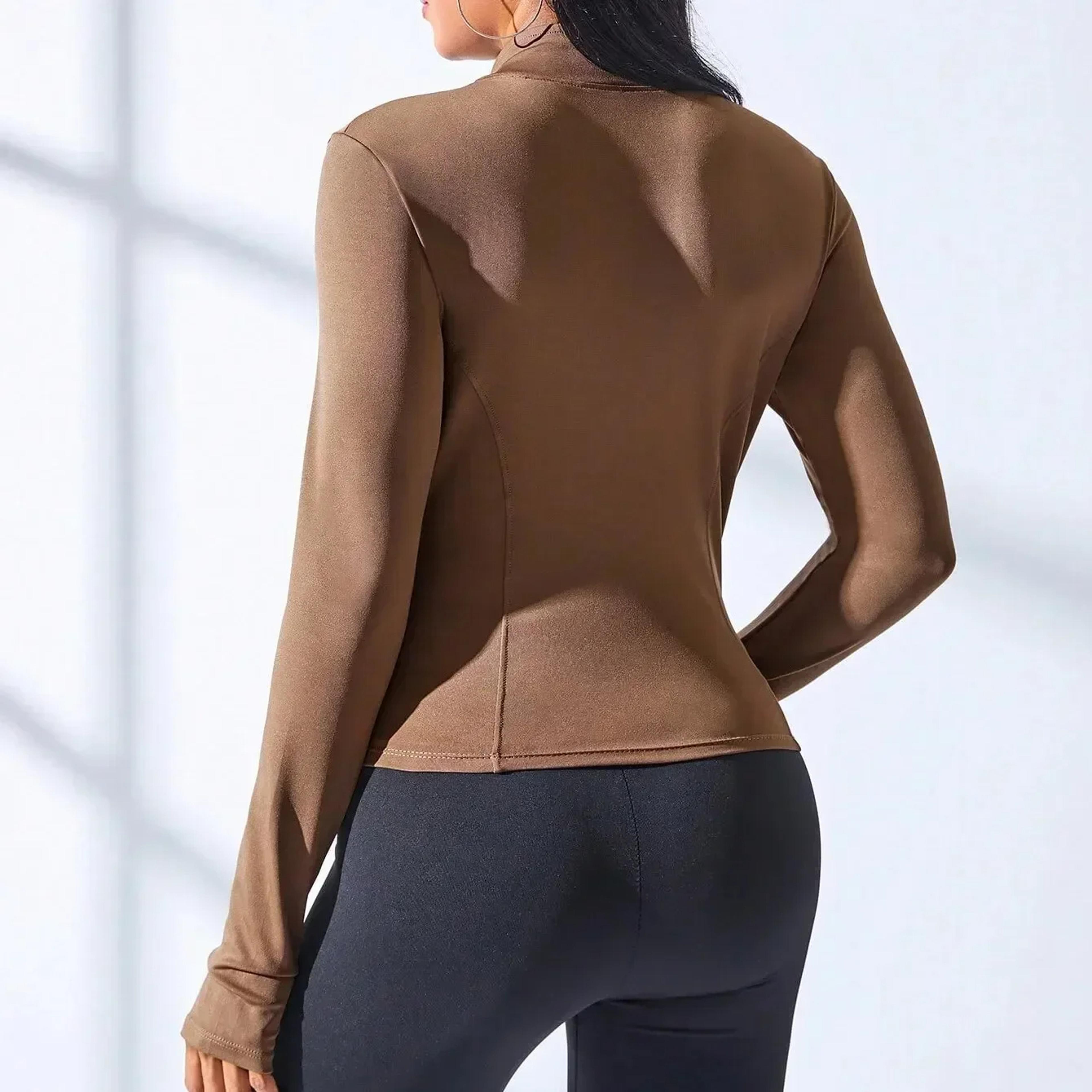 2024 Yoga Coat Short Sports Jacket Women Fitness Clothes Slimming Body Sculpting Zipper Yoga Jacket