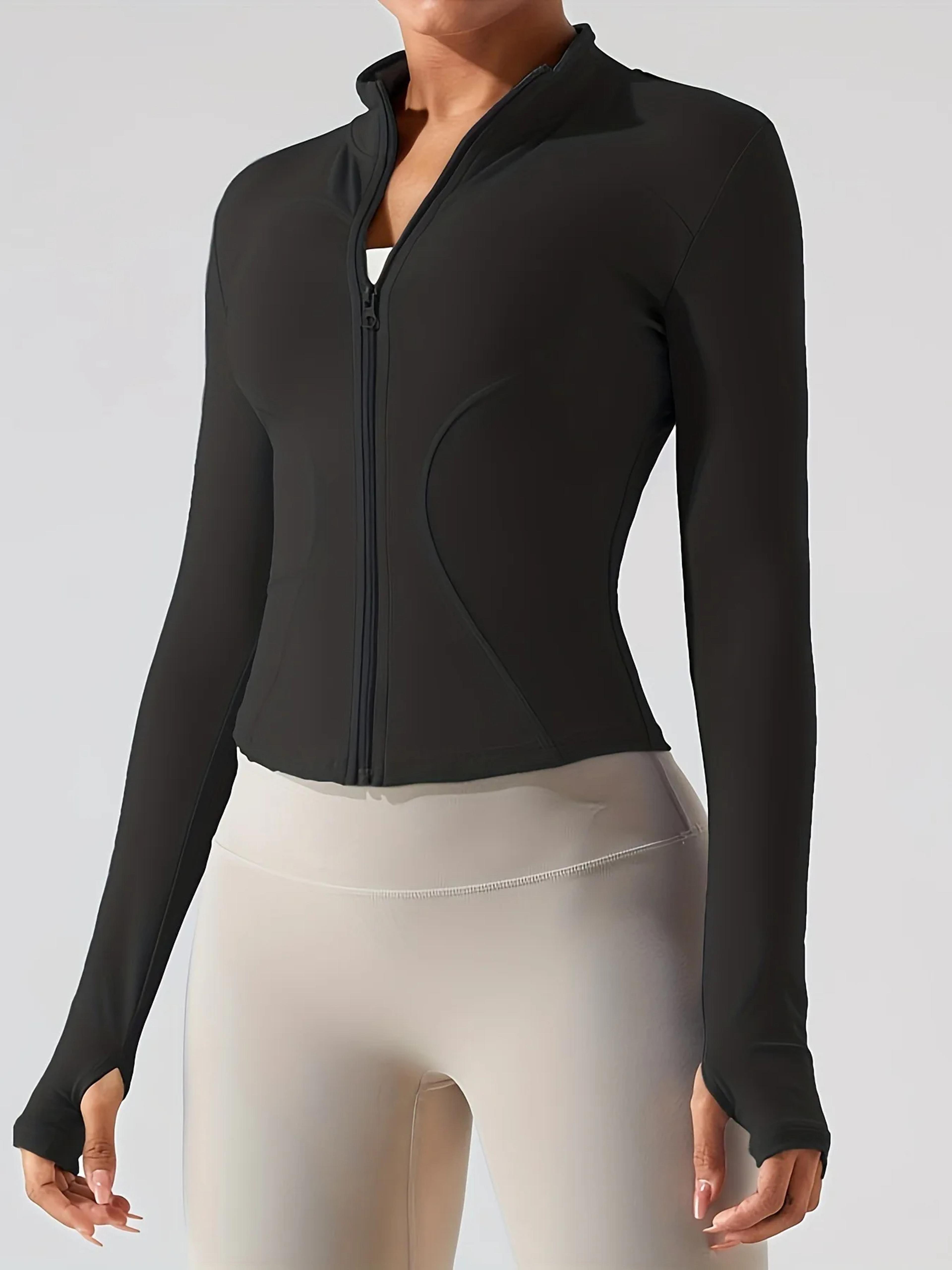 2024 Yoga Coat Short Sports Jacket Women Fitness Clothes Slimming Body Sculpting Zipper Yoga Jacket