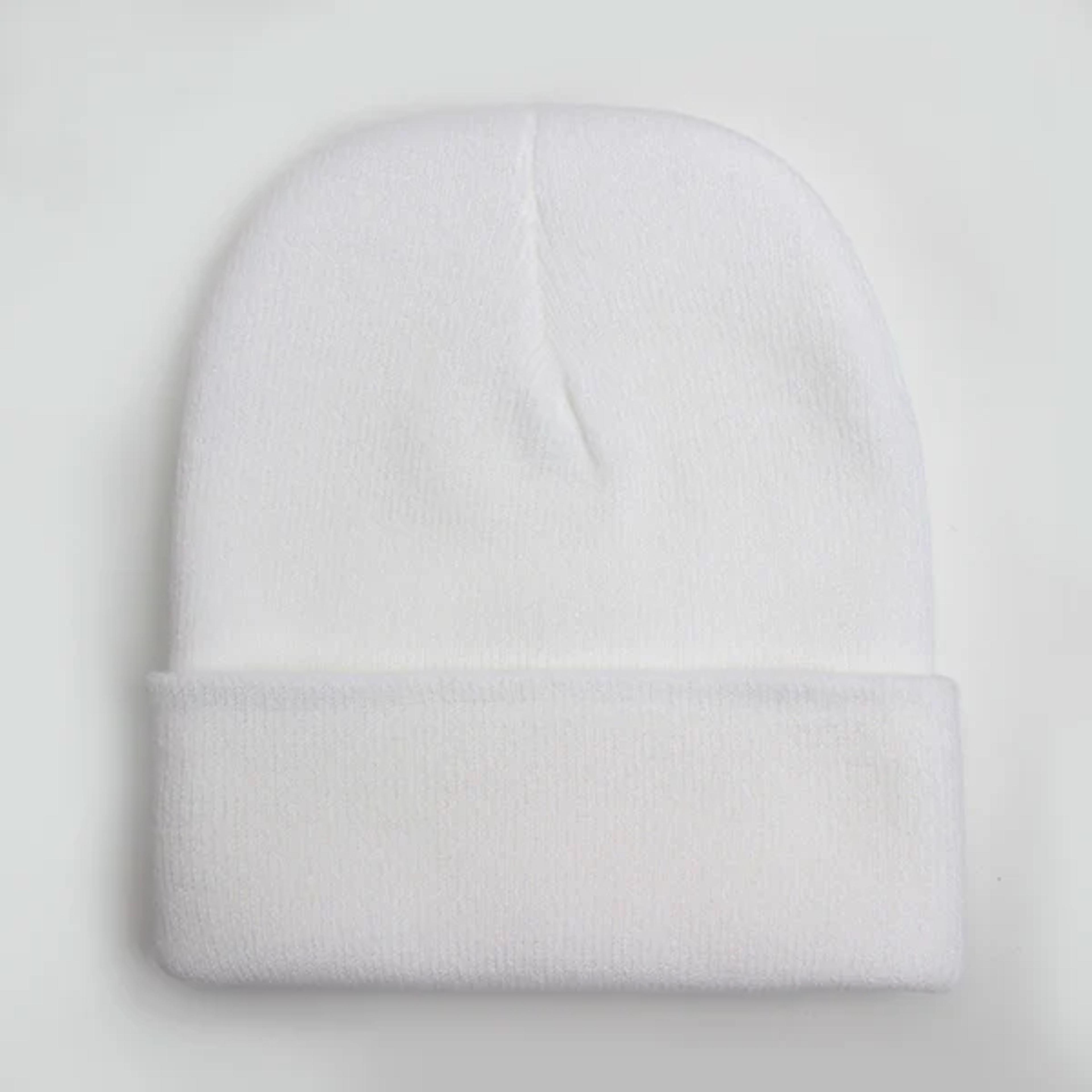 Solid Unisex Beanie Autumn Winter Wool Blends Soft Warm Knitted Cap Men Women 2