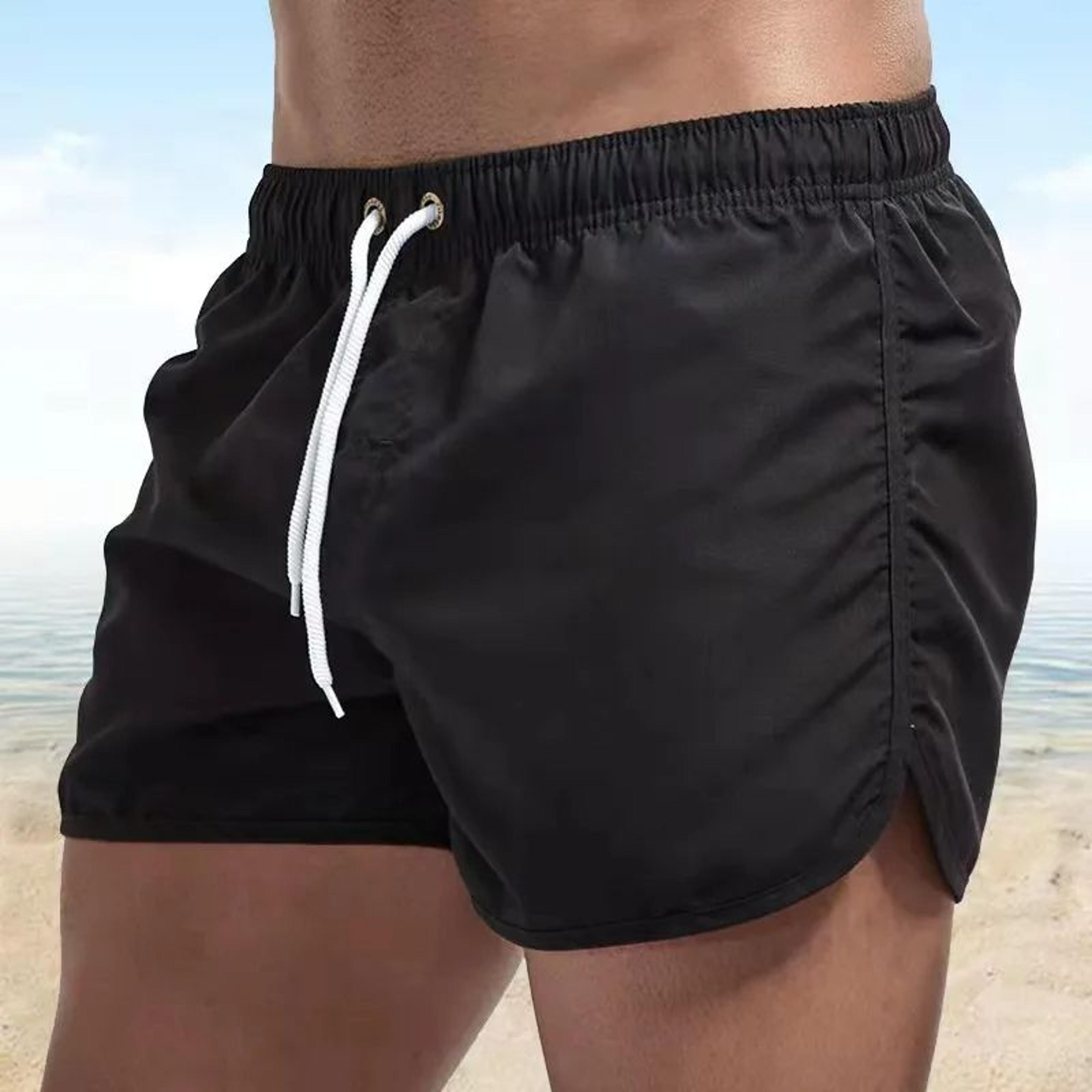 mens low waist breathable swim shorts stylish quick dry beach trunks
