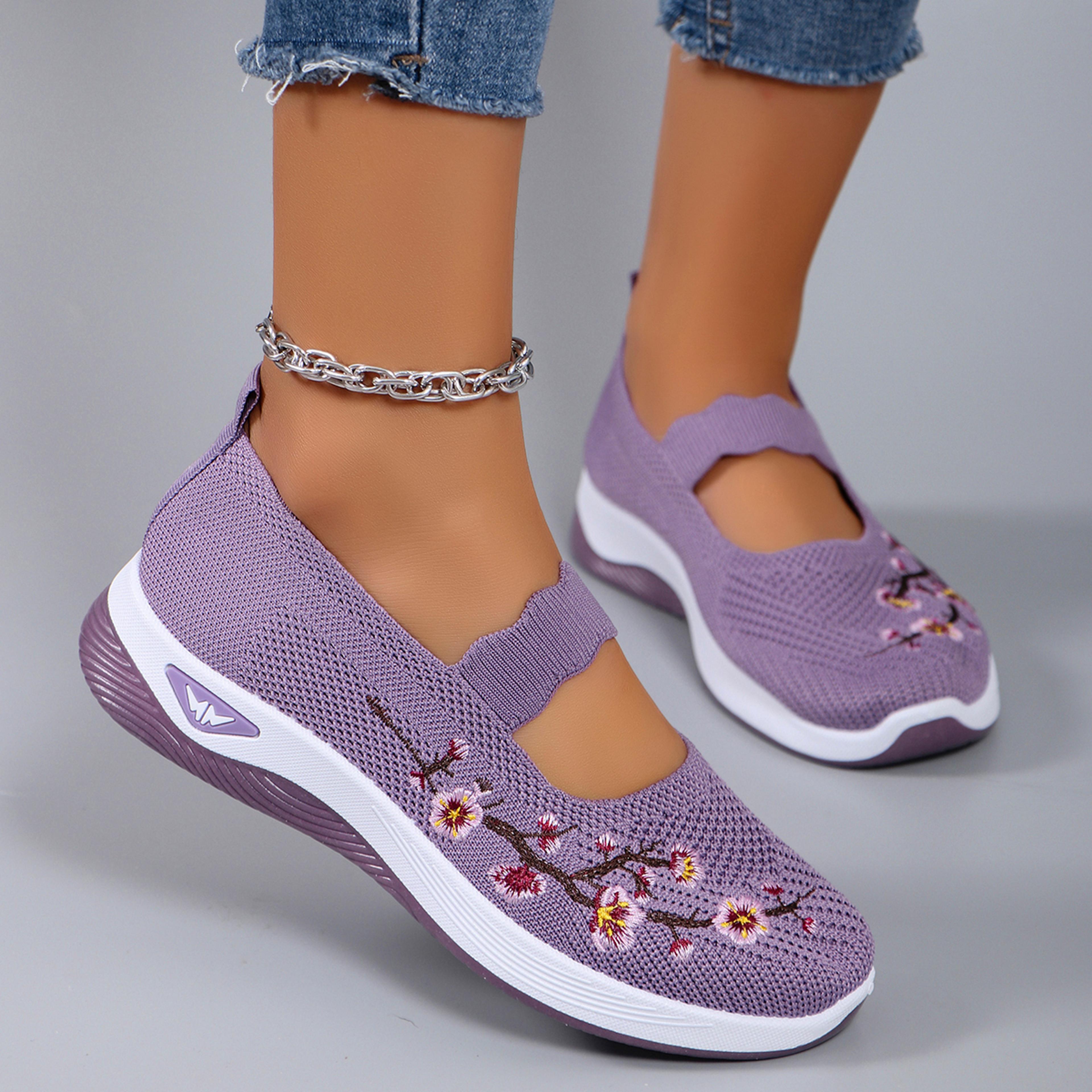 Spring New Womens Sports Shoes Fashionable Breathable  Lightweight Casual Flat Shoes 1