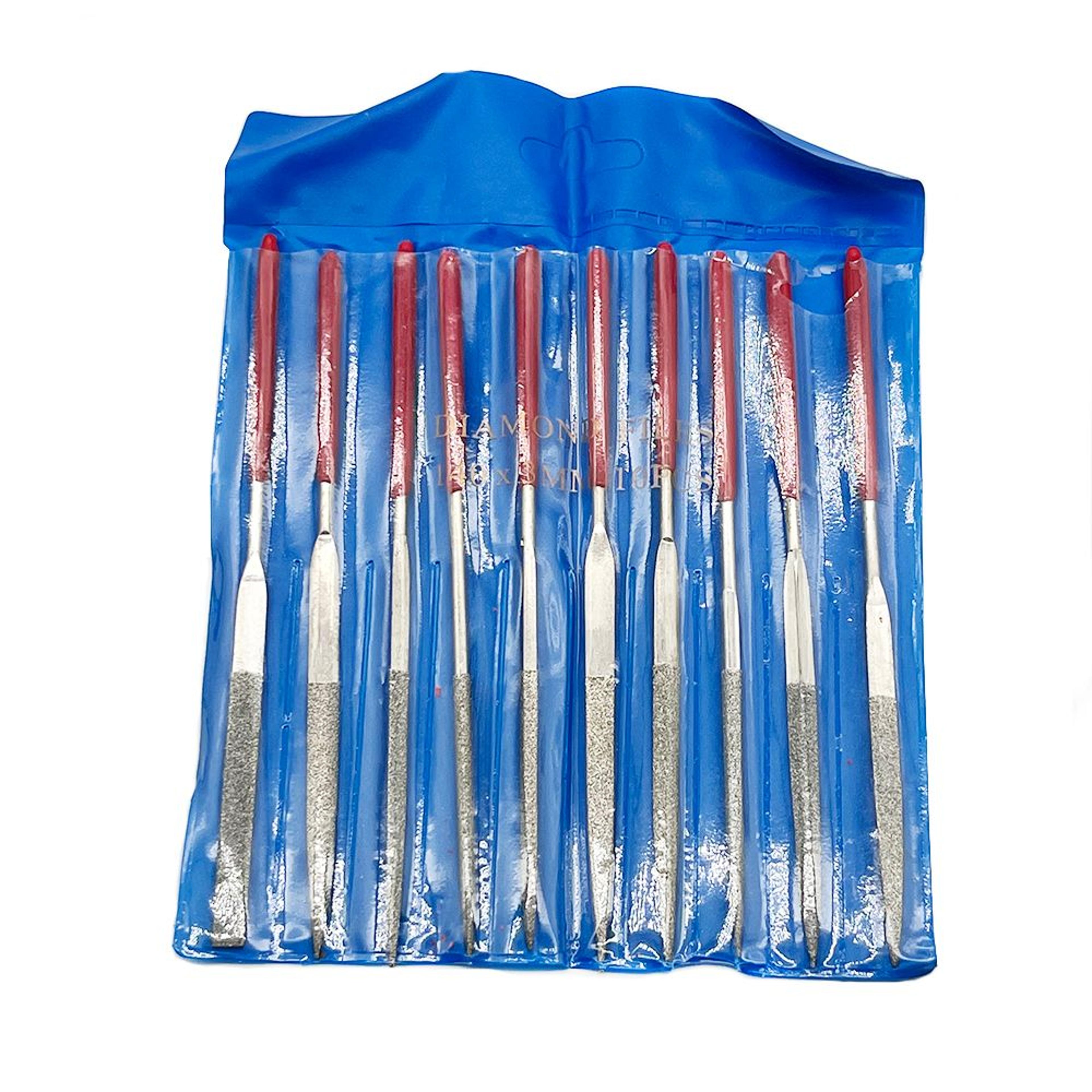Diamond Needle File Set 10pcs Mini Needle File Kit For Stone Glass  Metal Carving Craft Hand Tools 2
