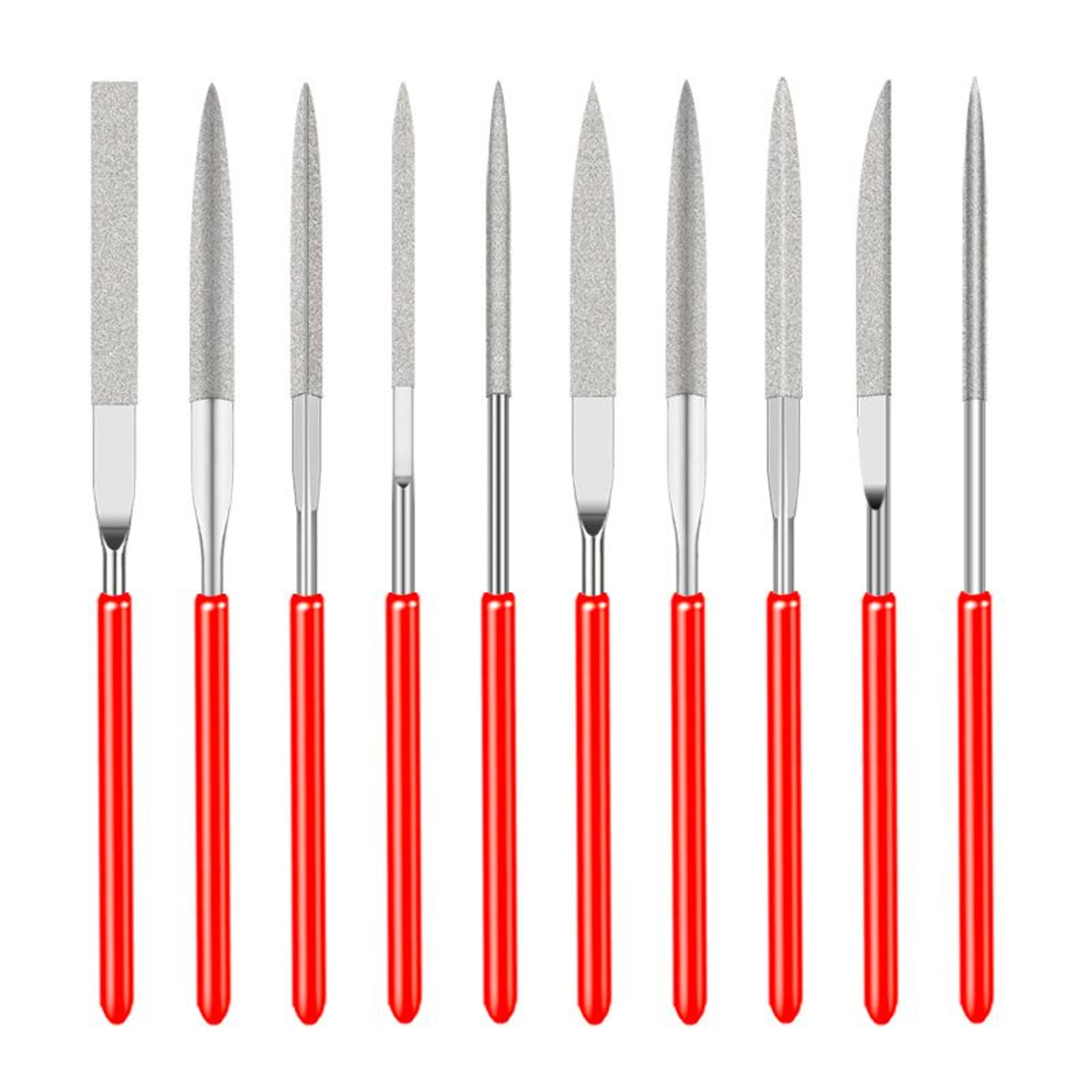 Diamond Needle File Set 10pcs Mini Needle File Kit For Stone Glass  Metal Carving Craft Hand Tools 11