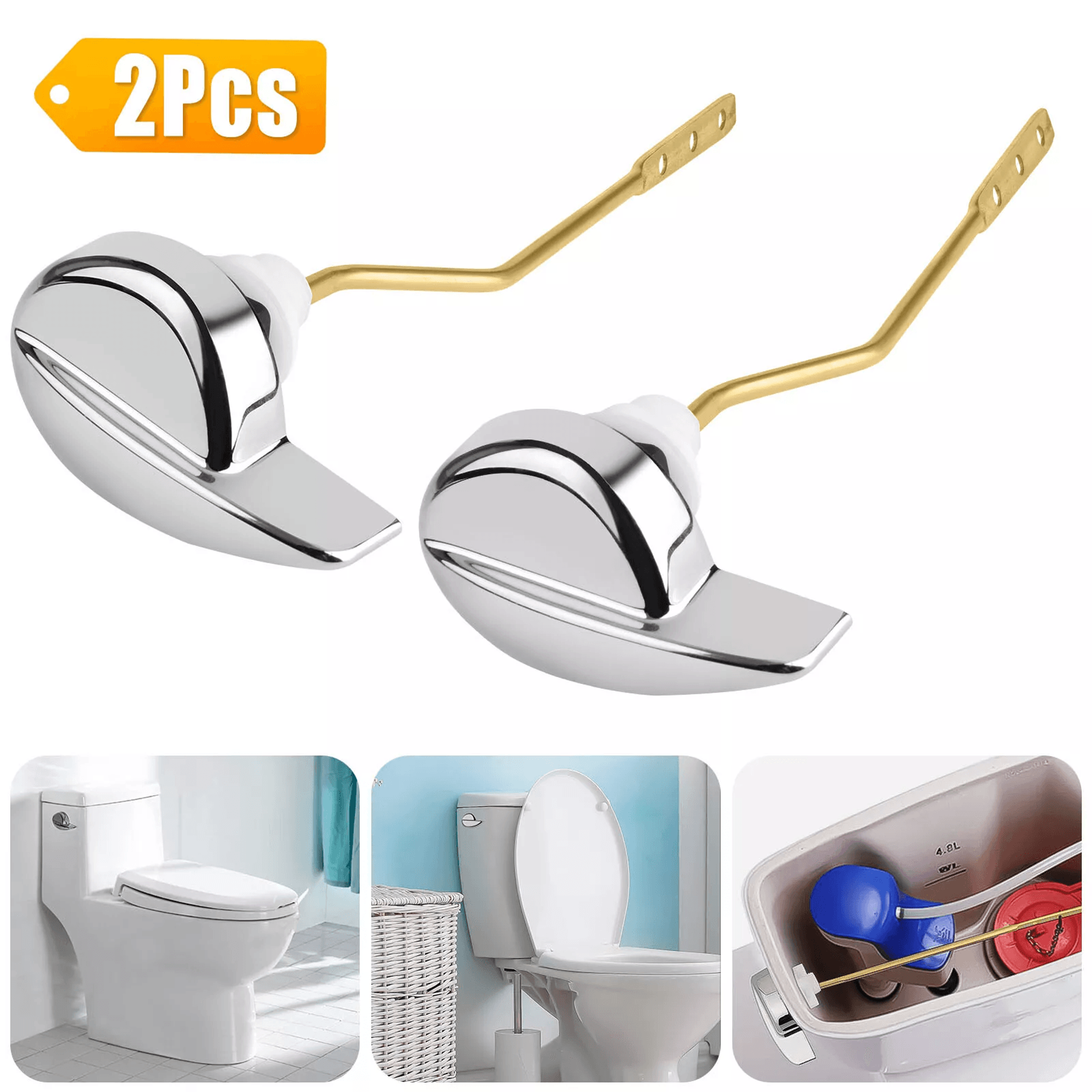 Easy Use Side Mount Toilet Flush Lever Handle Angle Adjustable Metal Handle For TOTO Kohler Tank Du 1