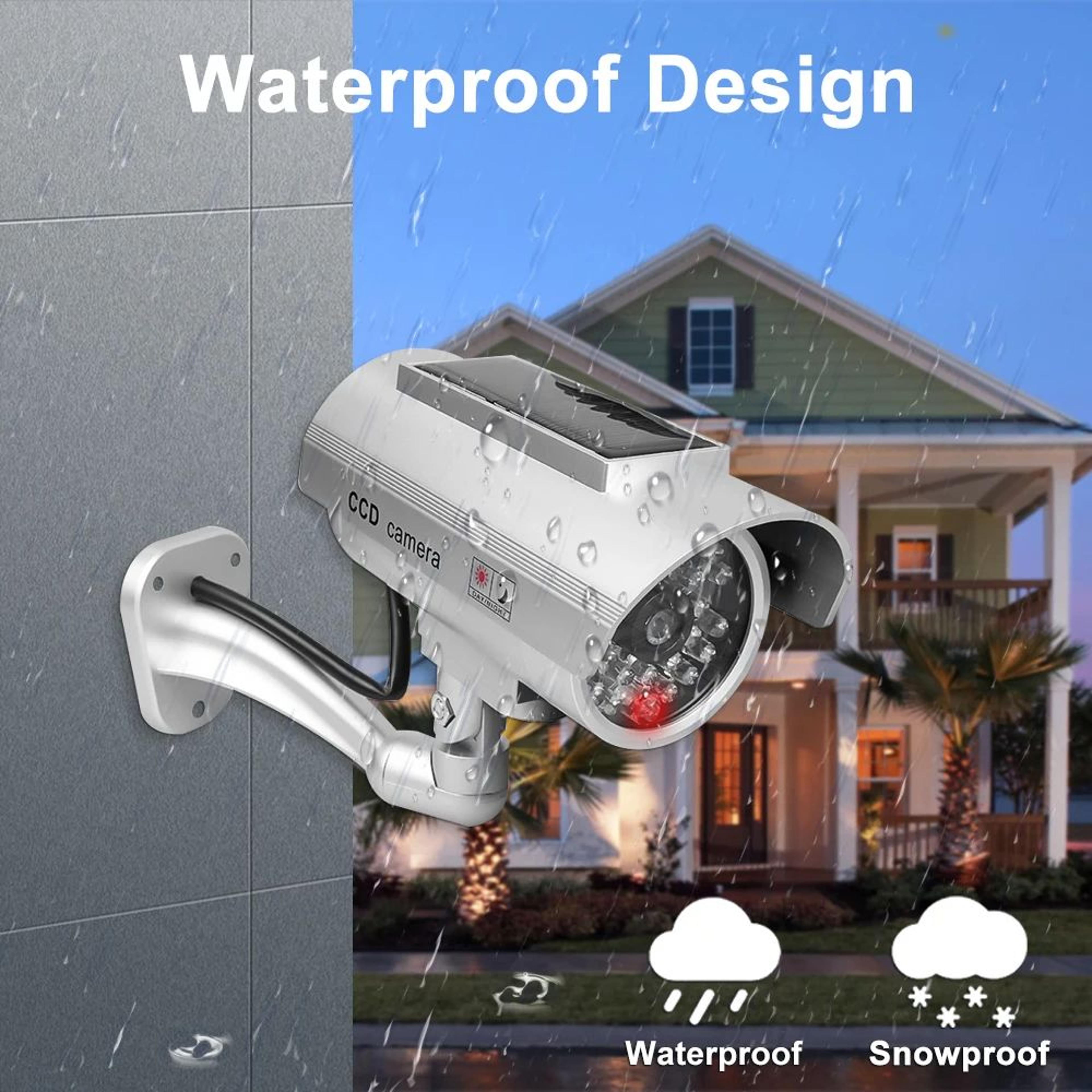 Simulation Solar Camera Fake Camera Outdoor CCTV Surveillance Waterproof Dummy Security Camera With 1