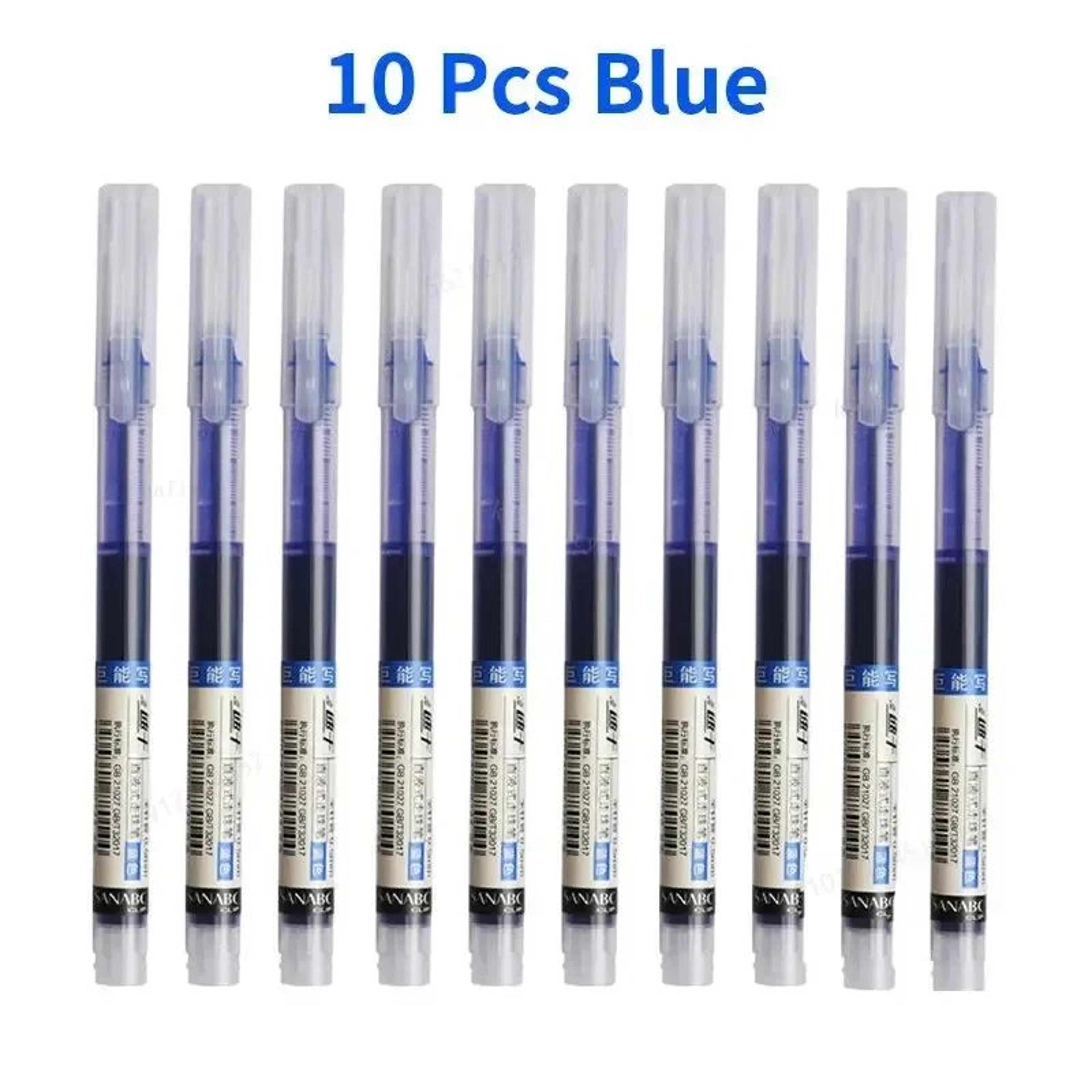 10Pcs High Quality Needle Type Gel Pens Smooth Writing Straight Liquid Ballpoint Pens Kawaii Statio 7