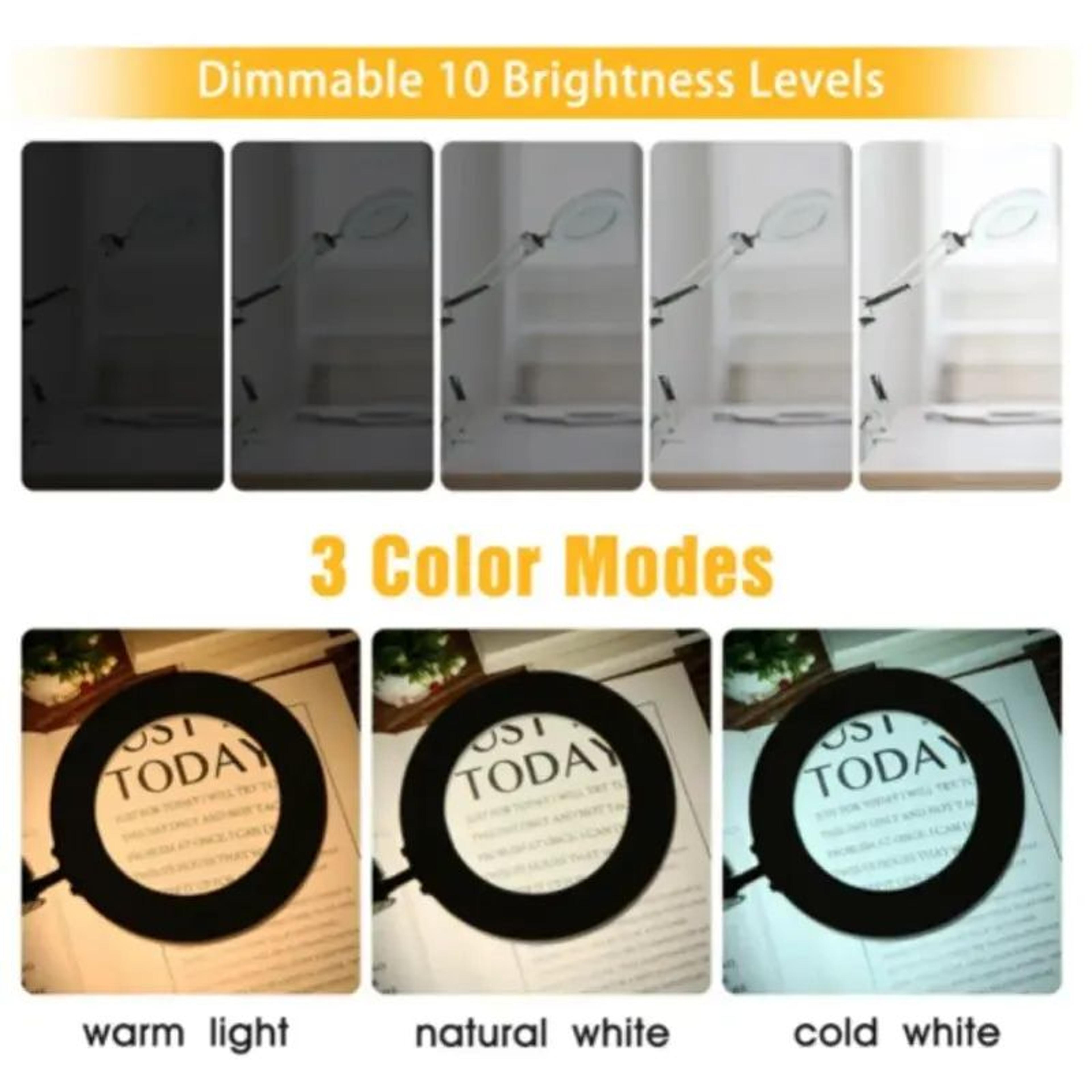 Magnifier USB 3 Colors LED Magnifying Glass For Soldering Iron Repair Table Lamp Skincare Beauty 4