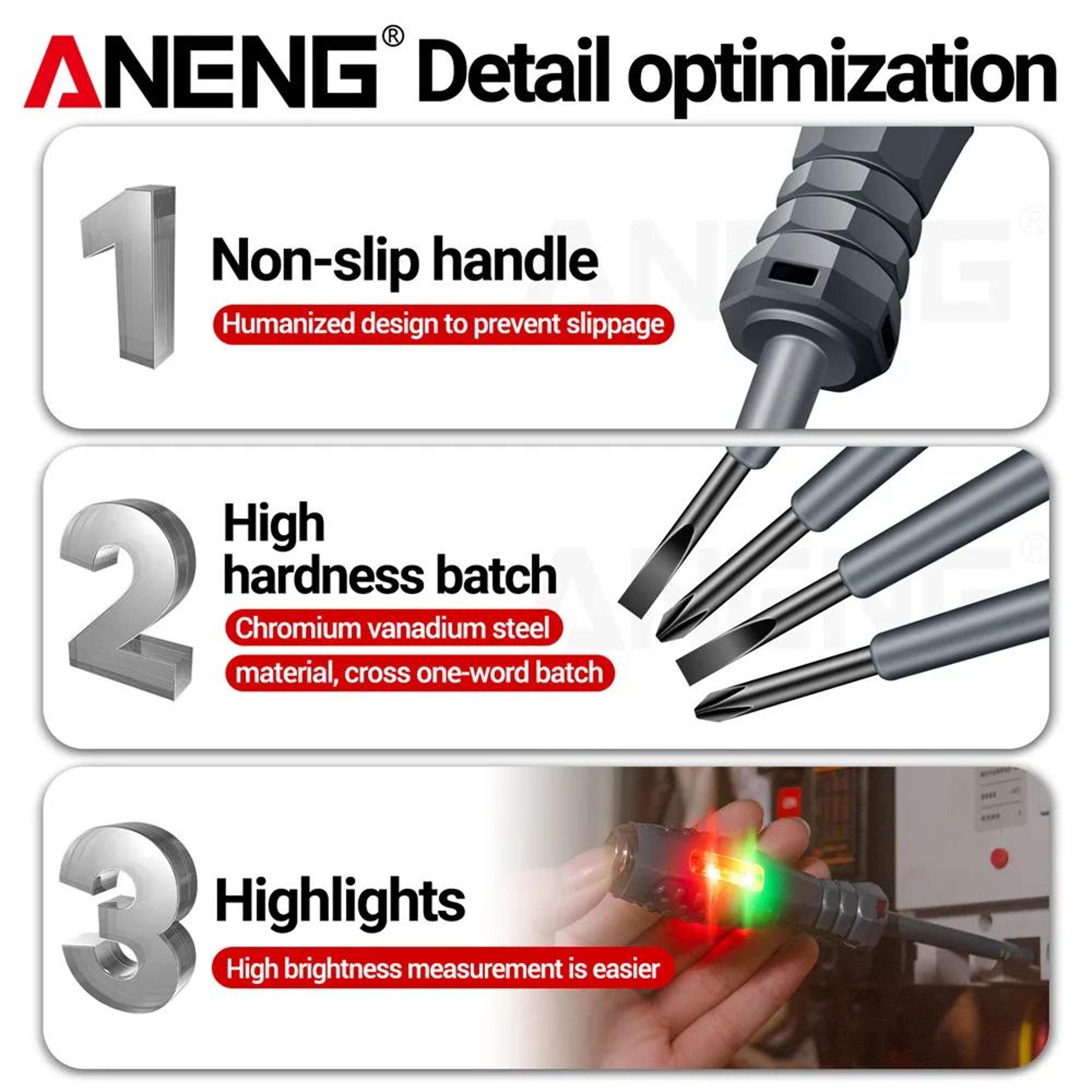 Screwdrivers Electric Pen Tester Voltage Detector Neon Bulb Pocket Meter Tools For Electricians Hom 3