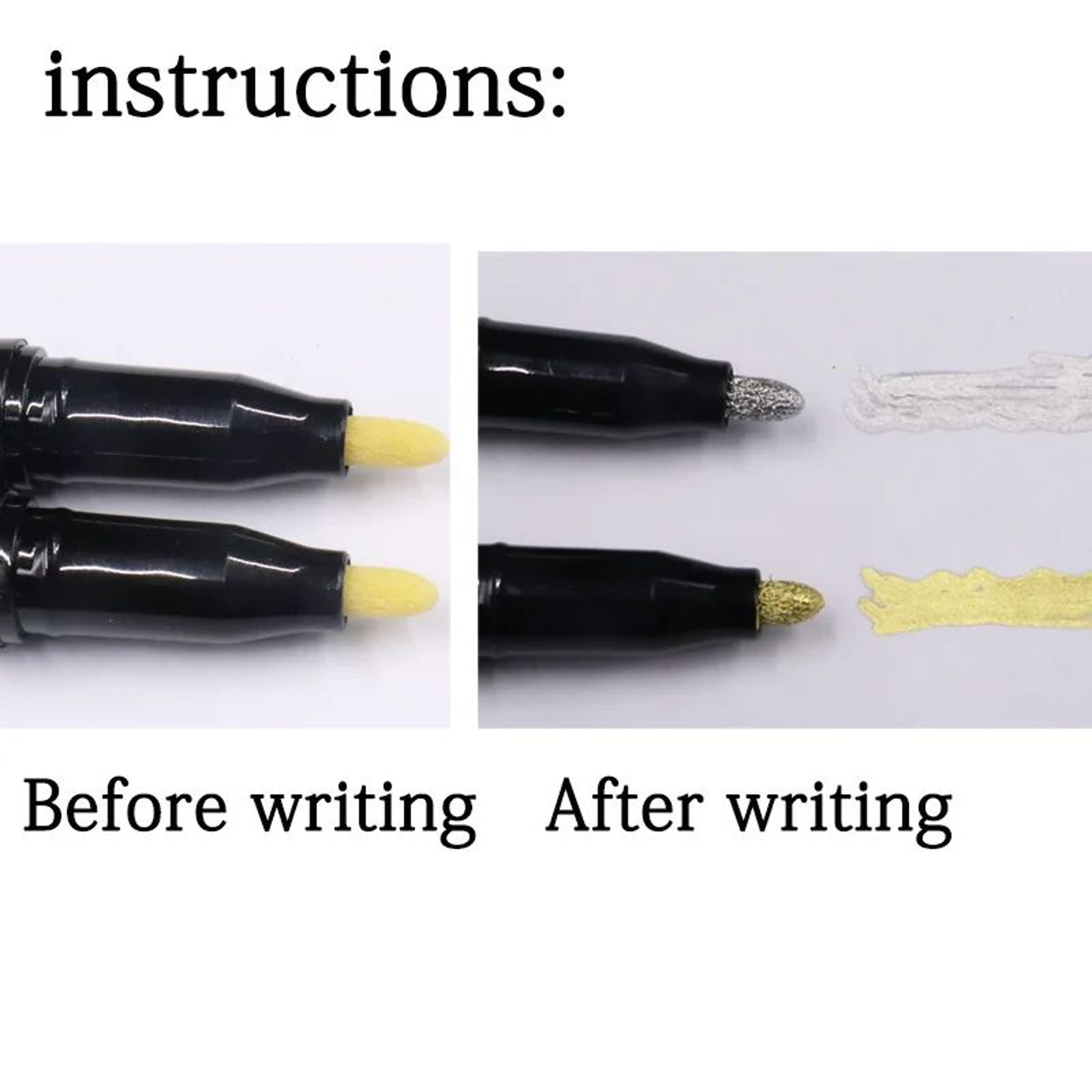 Mirror Marker Pen DIY Reflective Paint Pens Chrome Gold Silver Signature Car Styling Art Craftwork  4