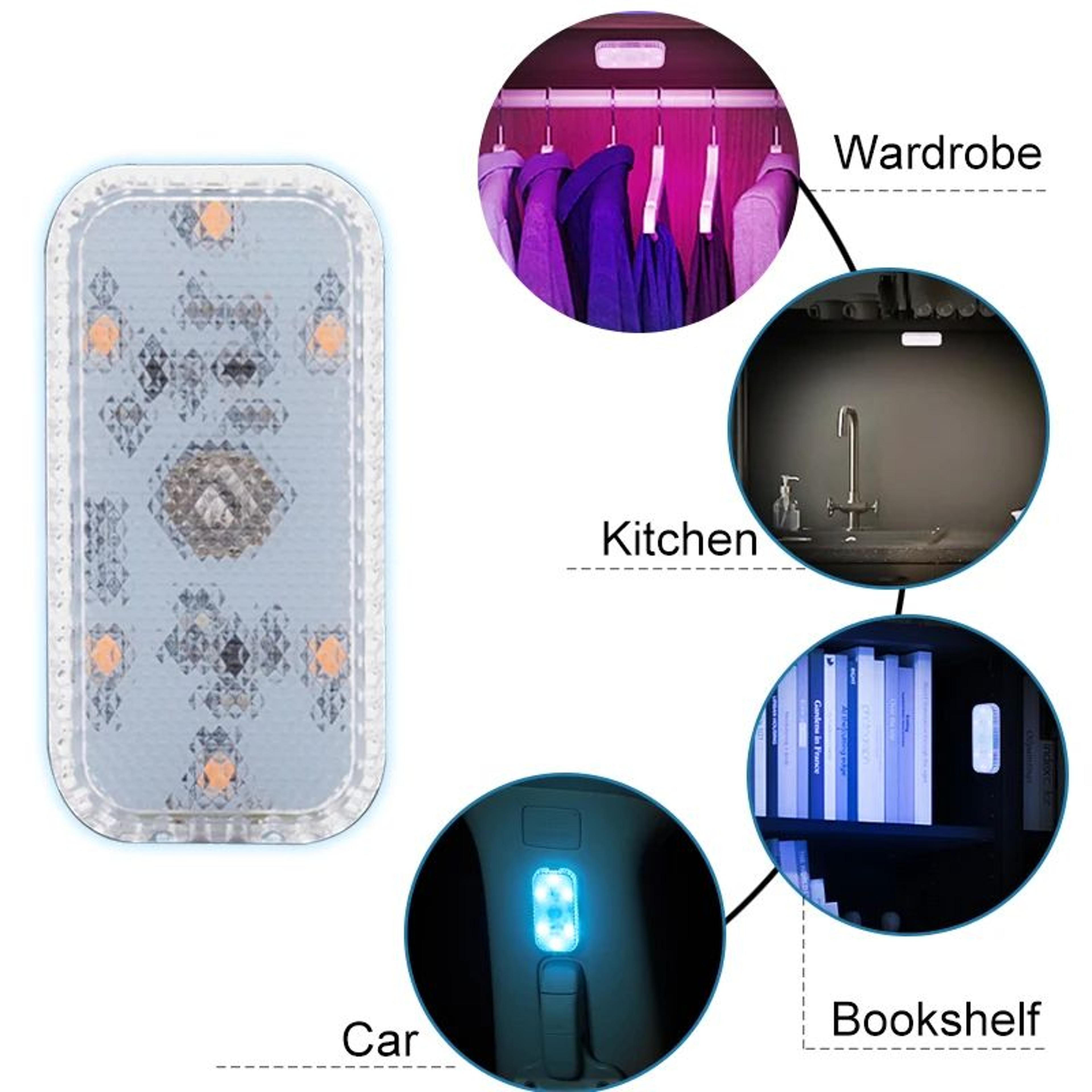 LED Touch Light Mini Wireless Car Interior Lighting USB Rechargeable Auto Roof Ceiling Lamp For Doo 4