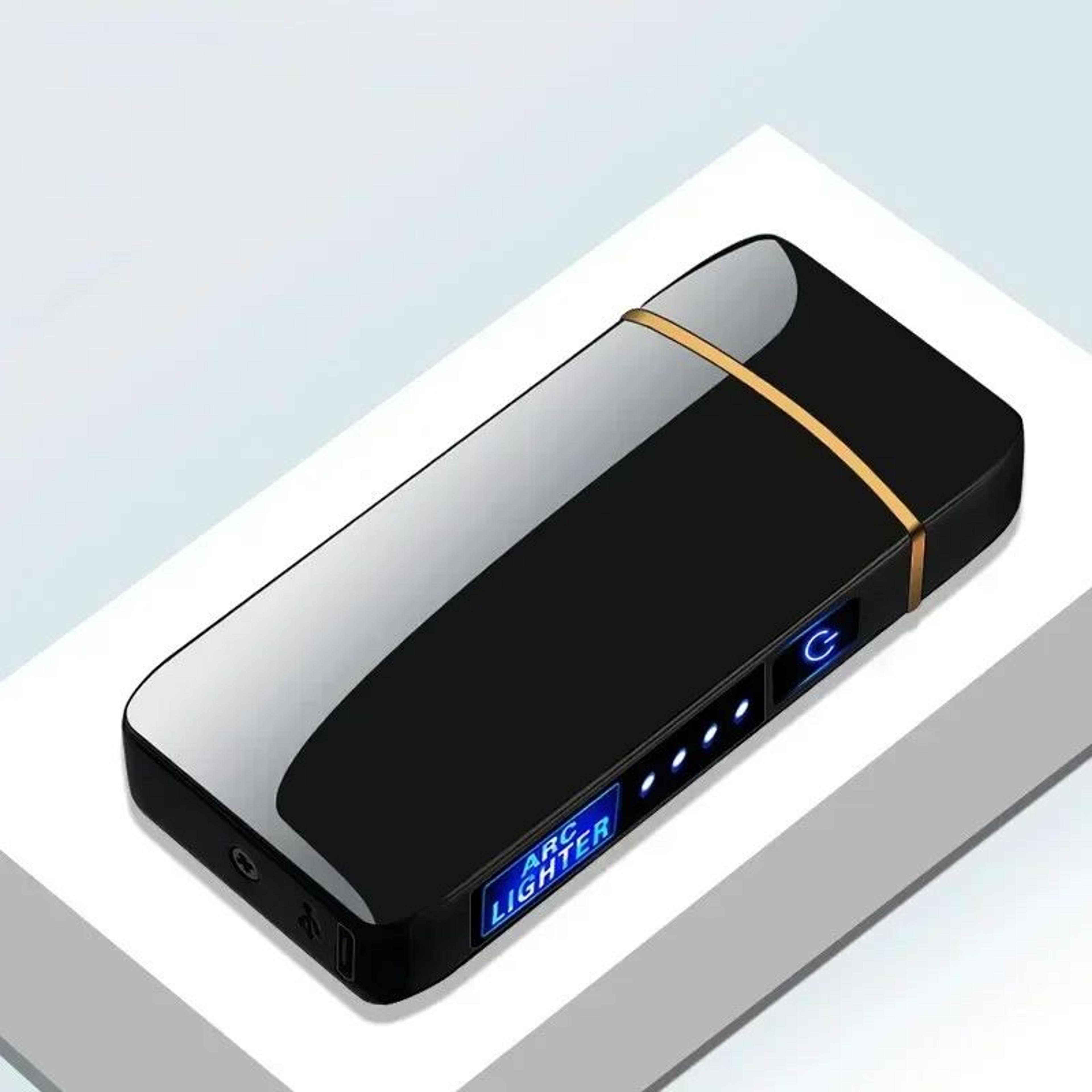 USB Rechargeable Windproof Electric Metal Lighter Double Arc Flameless Plasma Lighter With Touch Se