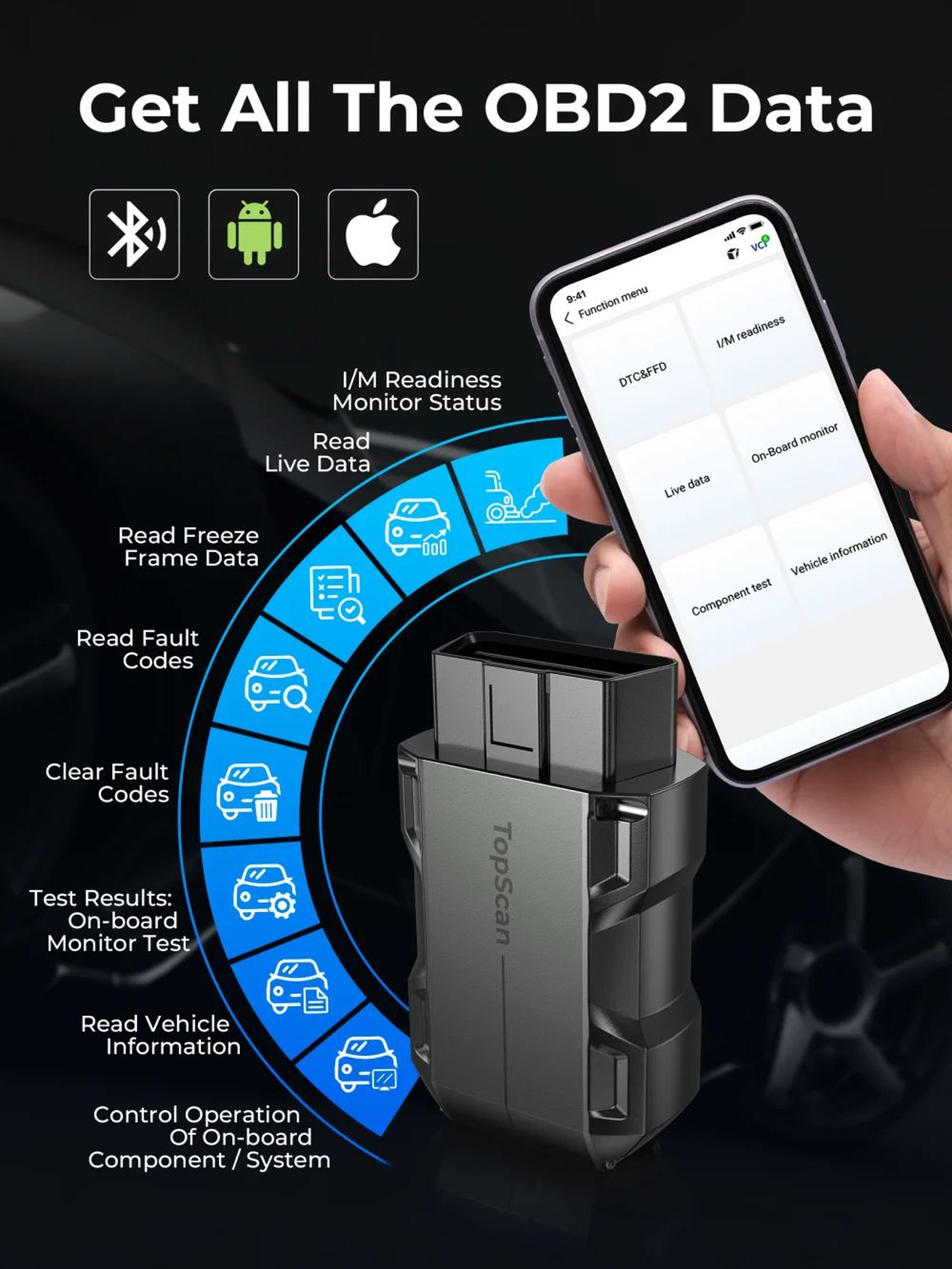 TopScan Lite Smart Diagnostic OBD2 Scanner Bluetooth Fault Code Reader  DTC Repair Guide 4
