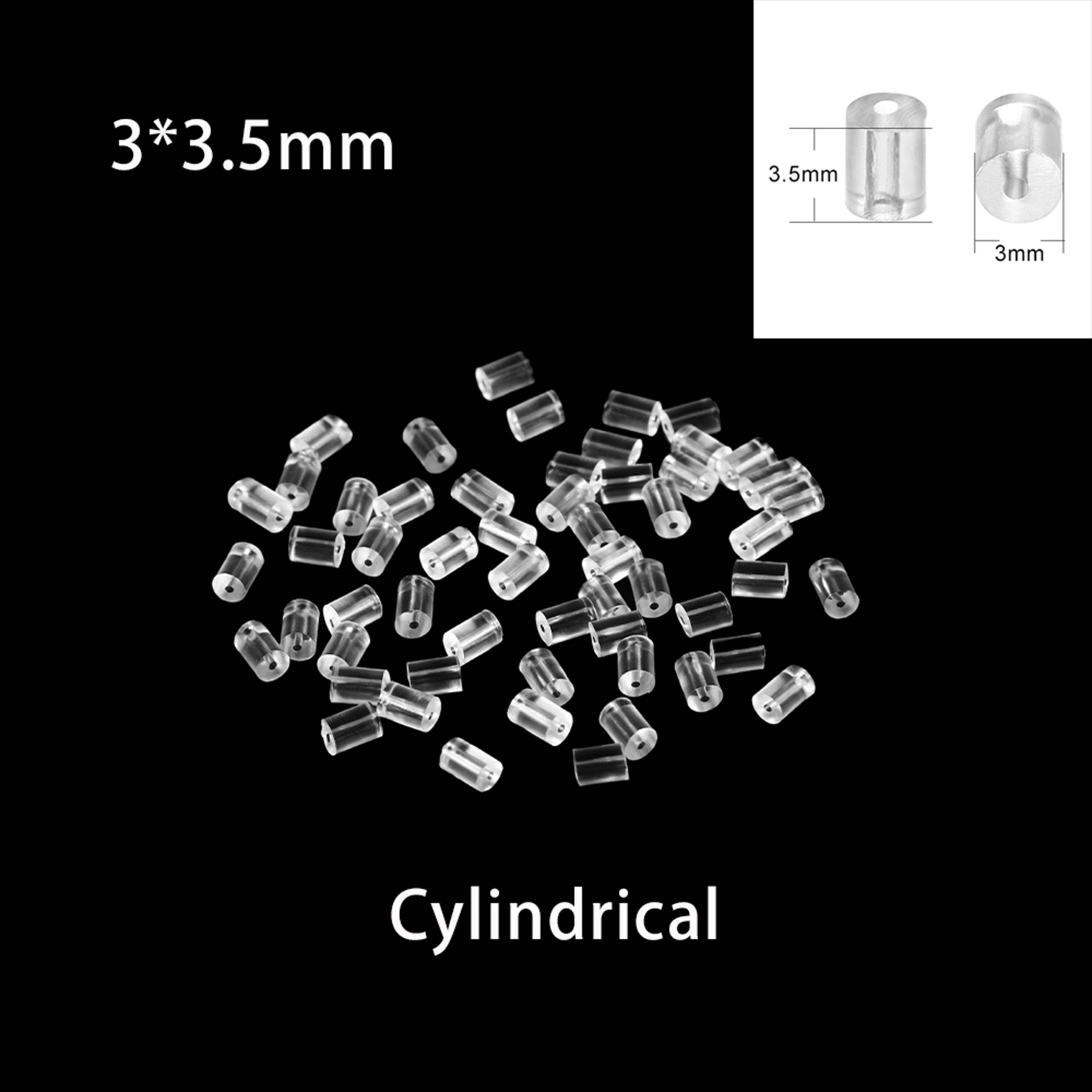 Soft Silicone Rubber Earring Back Stoppers For Stud Earrings DIY Earring Findings  Bullet Tube Ear  10
