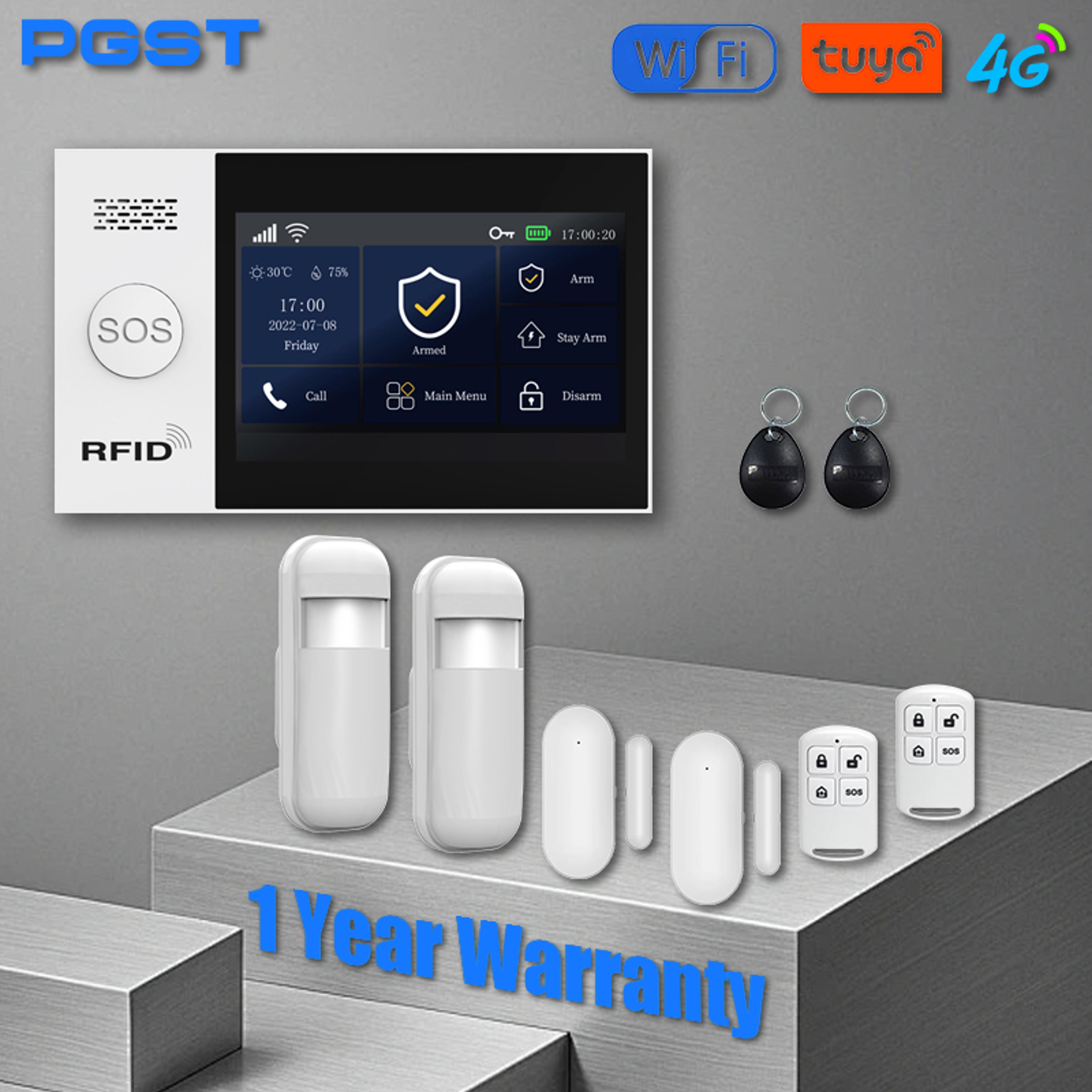 Tuya Smart Life 4G Home Alarm Security System Kit WiFi AlexaReady With Door  Motion Sensor Protecti 0