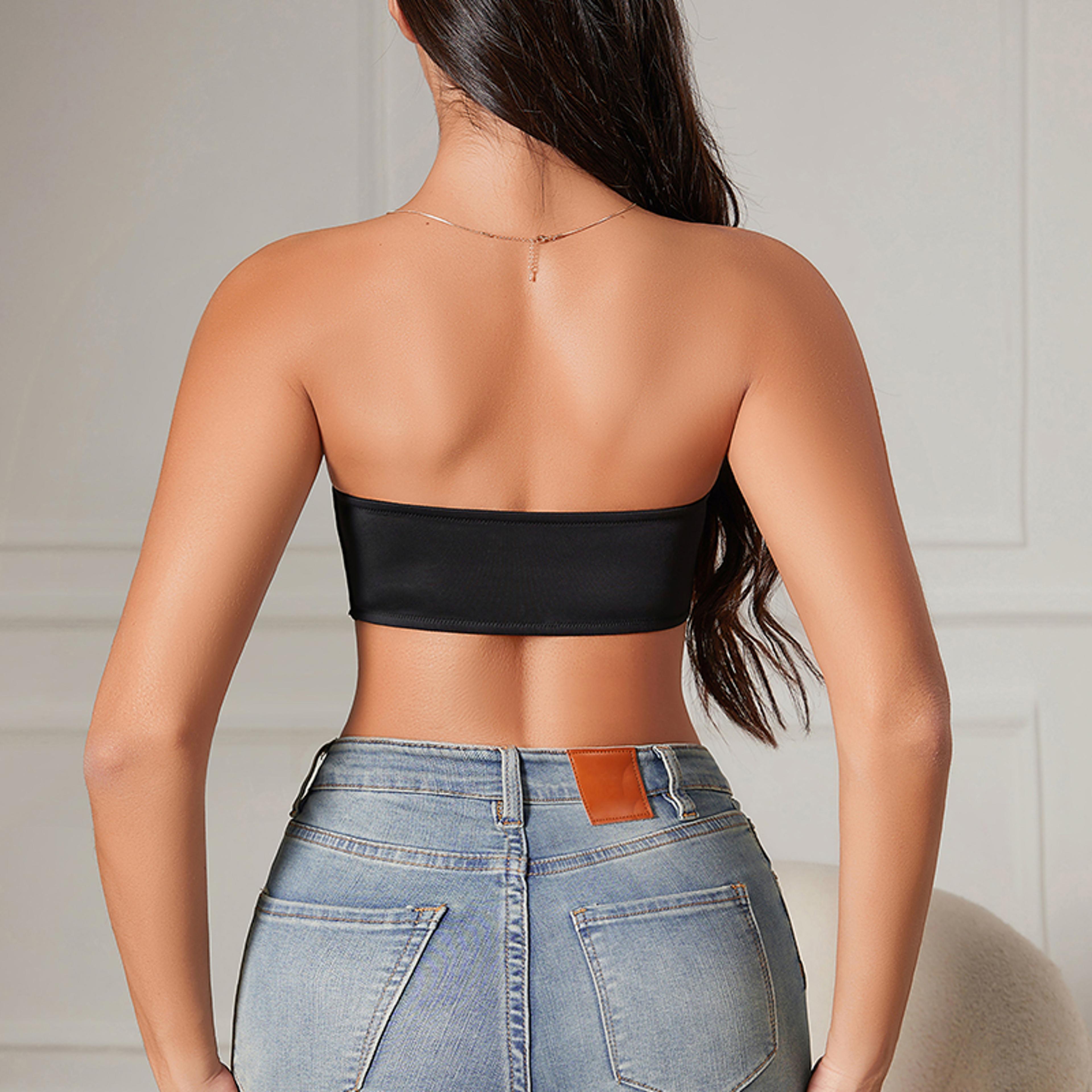 Seamless Front Button Bra For Women Strapless No Padding UltraComfortable Smooth Underwear 3