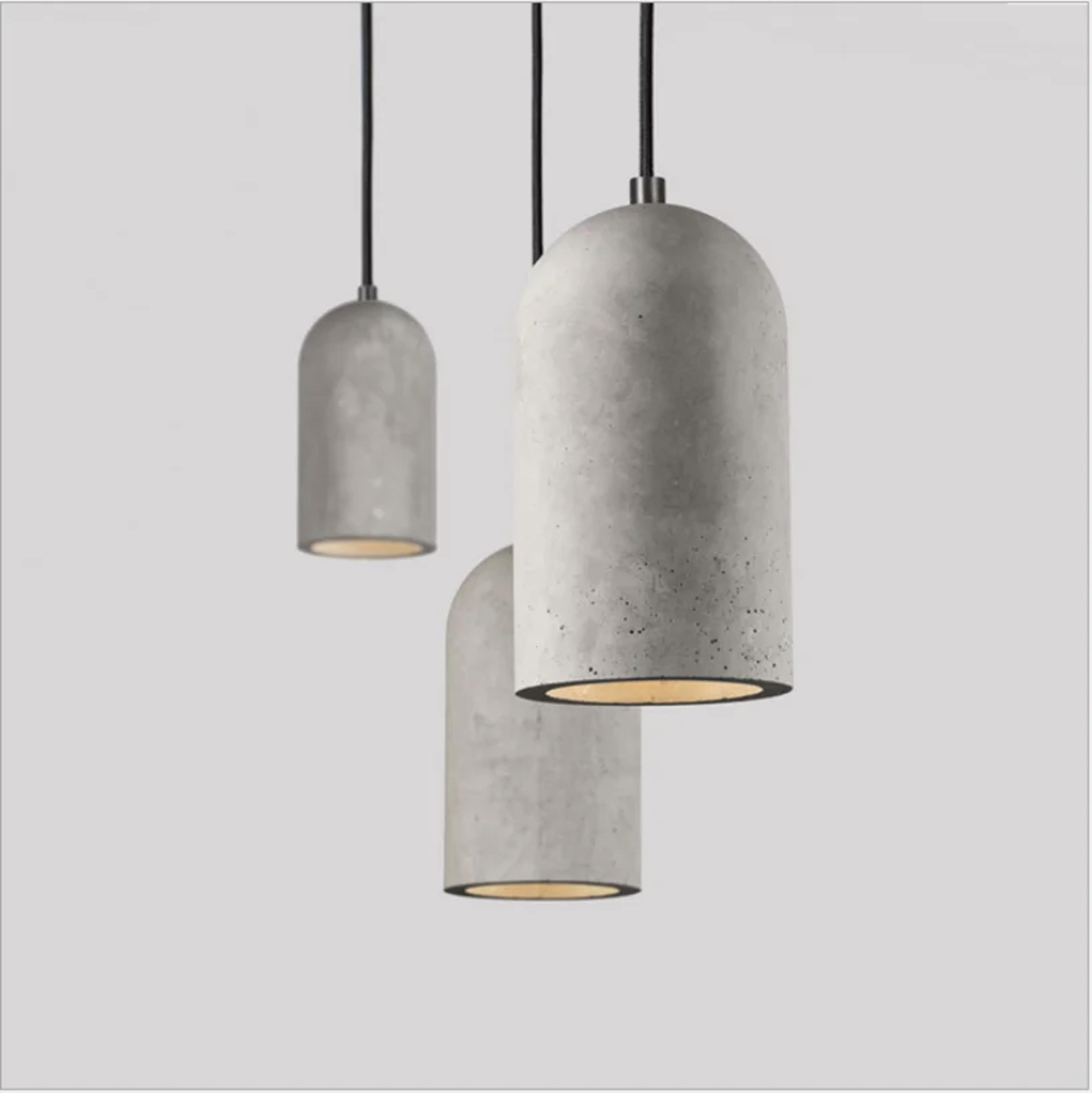 concrete pendant light for kitchen, cement loft hanging lamp, retro ceiling chandelier for restaurant island hotel shop