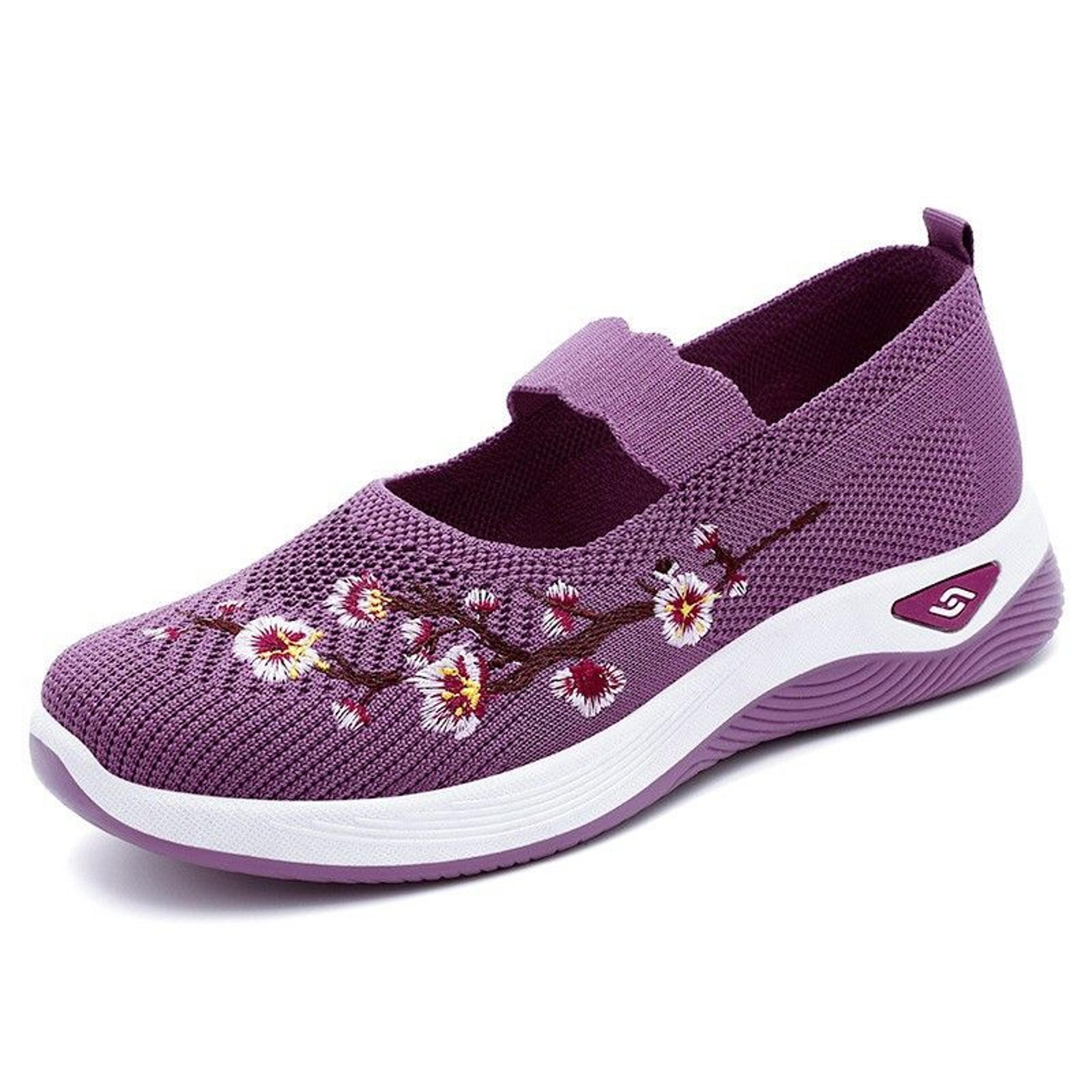 Spring New Womens Sports Shoes Fashionable Breathable  Lightweight Casual Flat Shoes 5