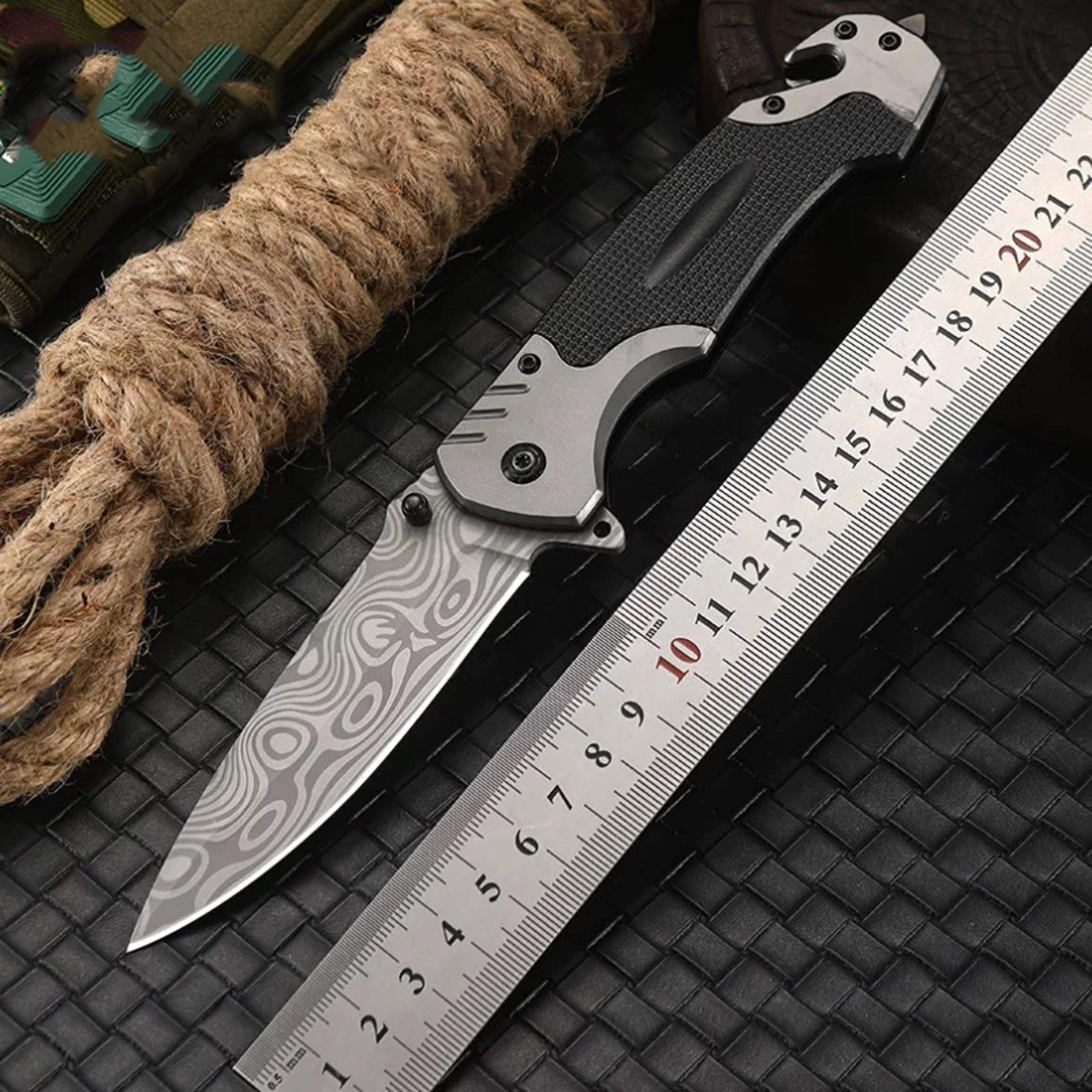Folding Survival Pocket Knife For Camping Fishing  Outdoor Adventure 2