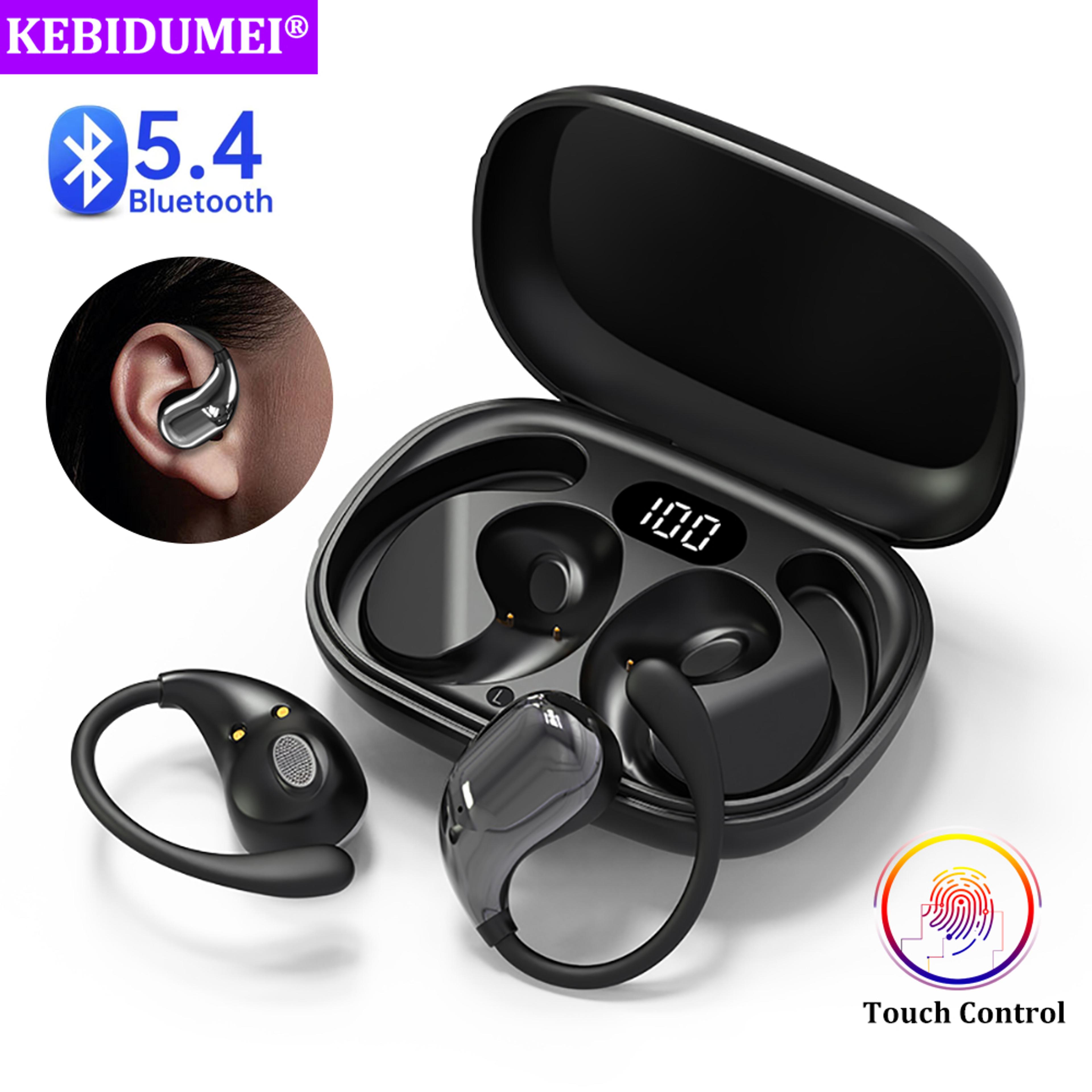 AeroHook Bluetooth 54 Wireless Earbuds With Ear Hooks LED Display  Waterproof Sports Fit 1