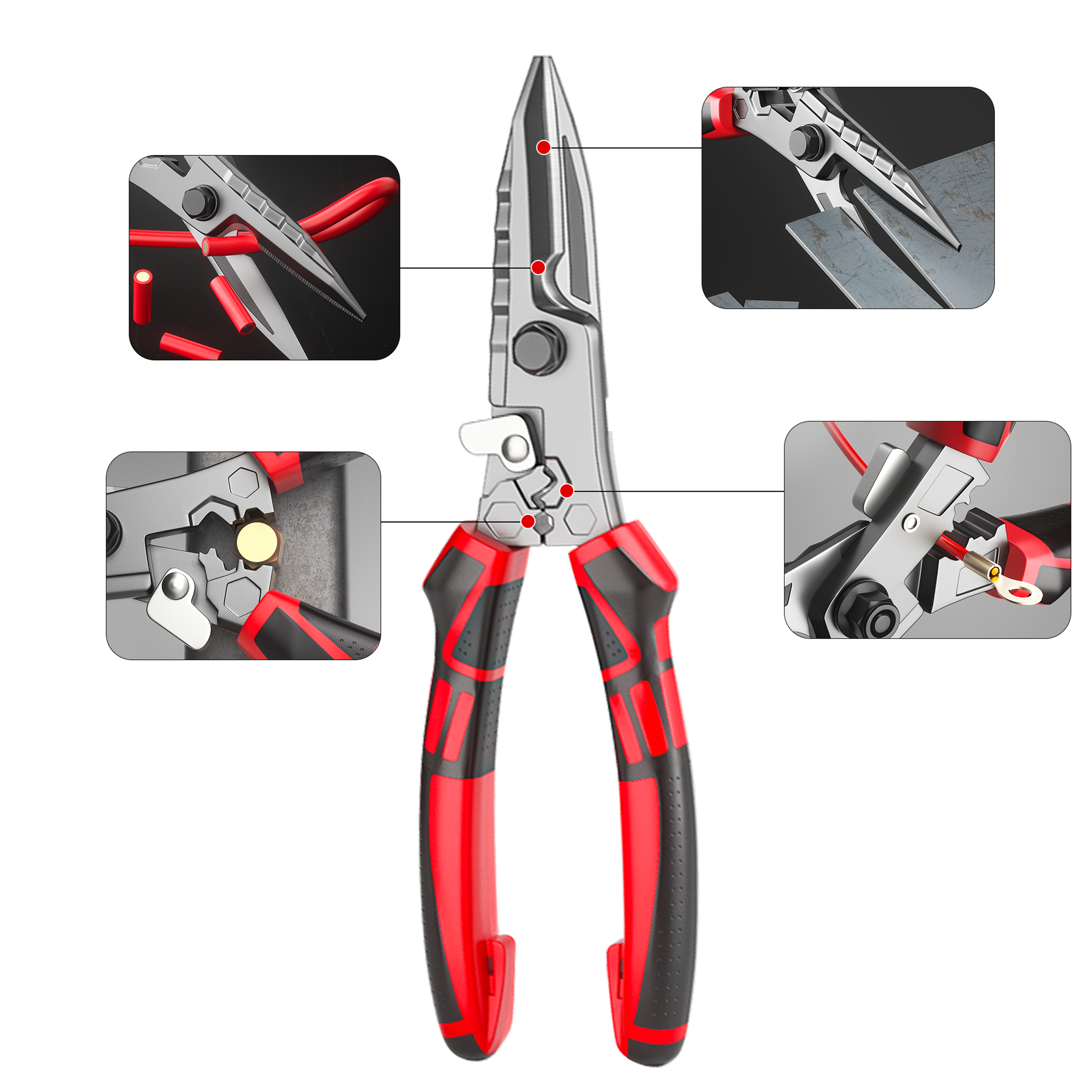 Electrician Scissors Wire Cutter  Crimping Tool 3