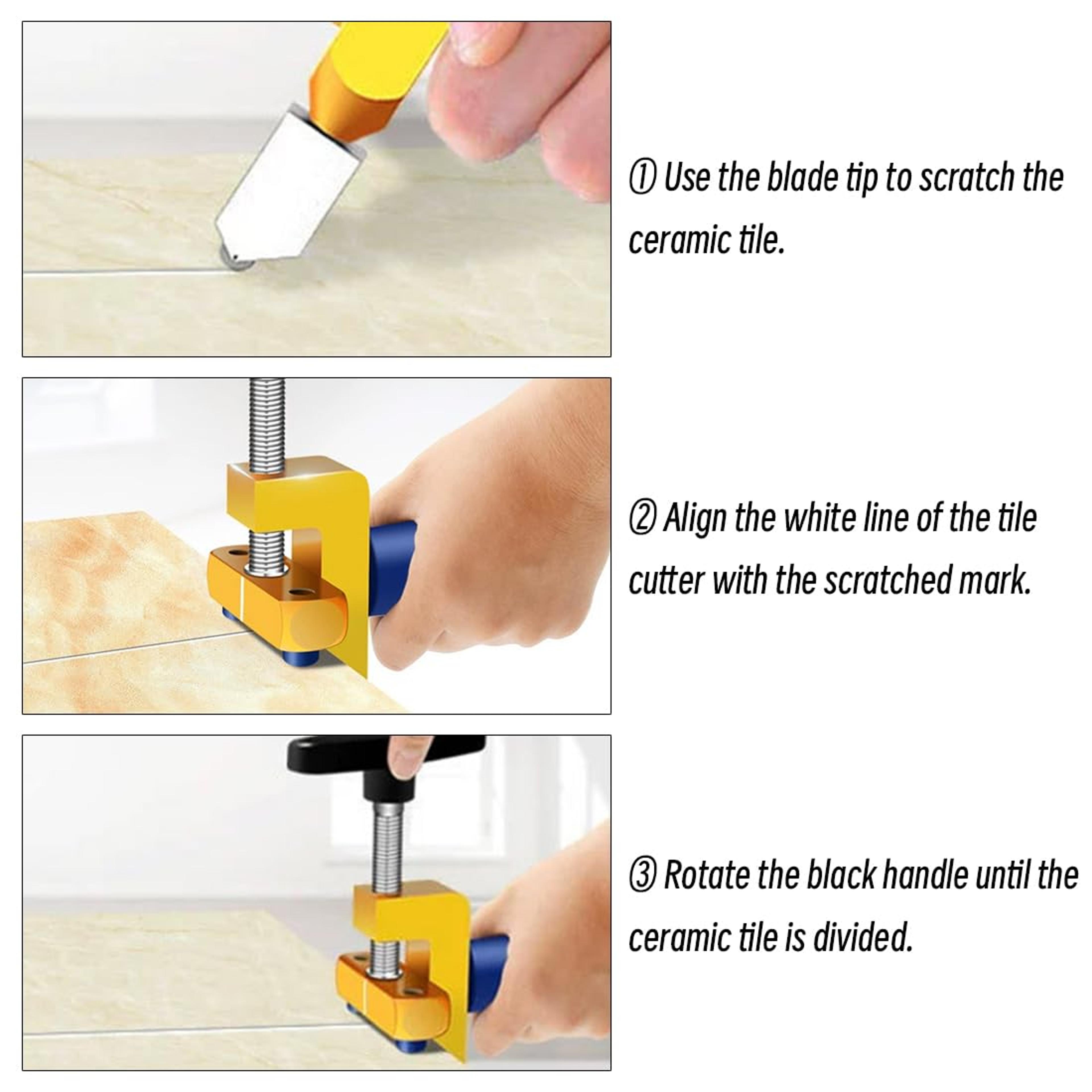 Premium Manual Handheld Tile Cutter With Diamond Roller Cutter Glass  Ceramic Scoring Tool 5
