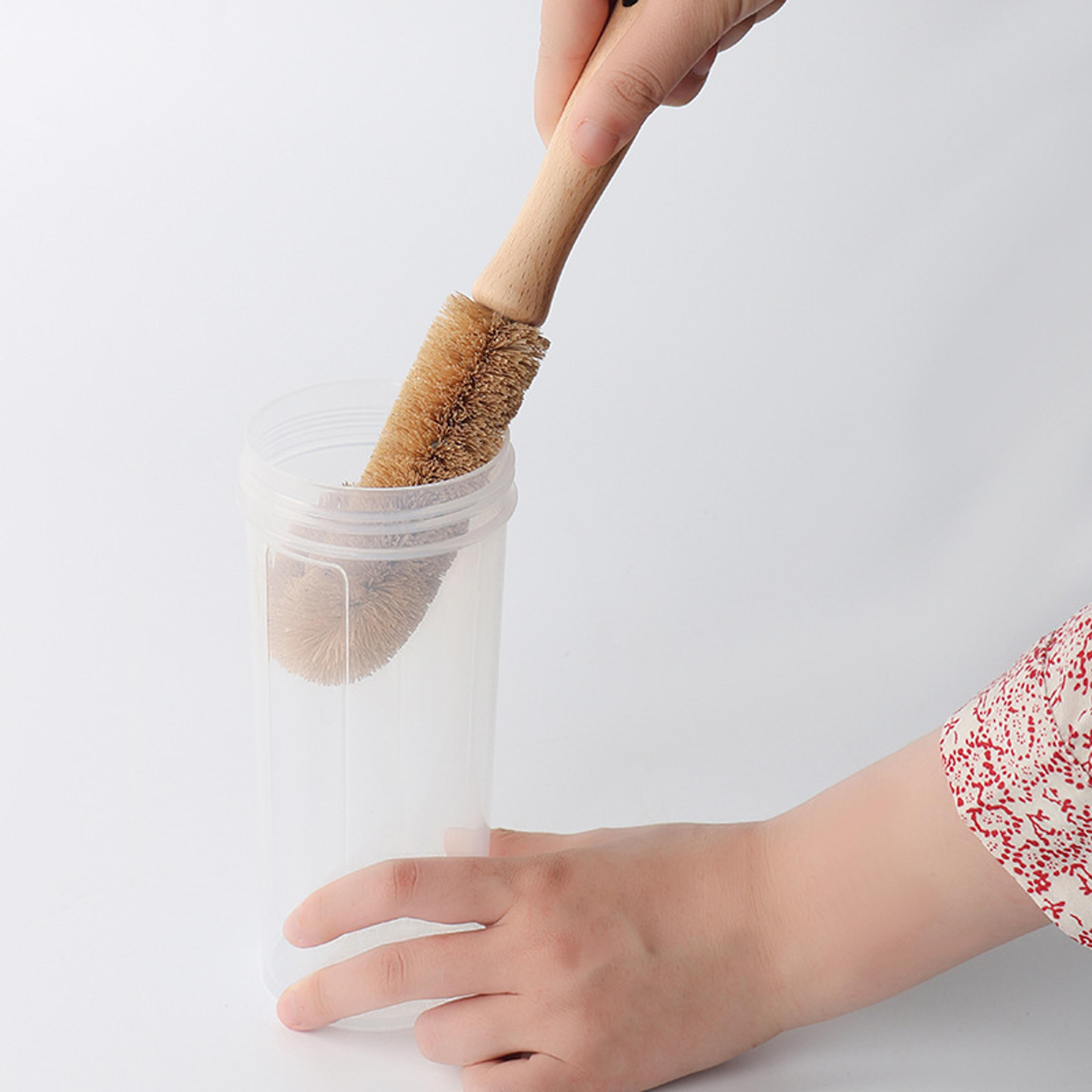 EcoClean Natural Coir Kitchen Sink  Bottle Cleaning Brush Multifunction Dish Washing Brush 2