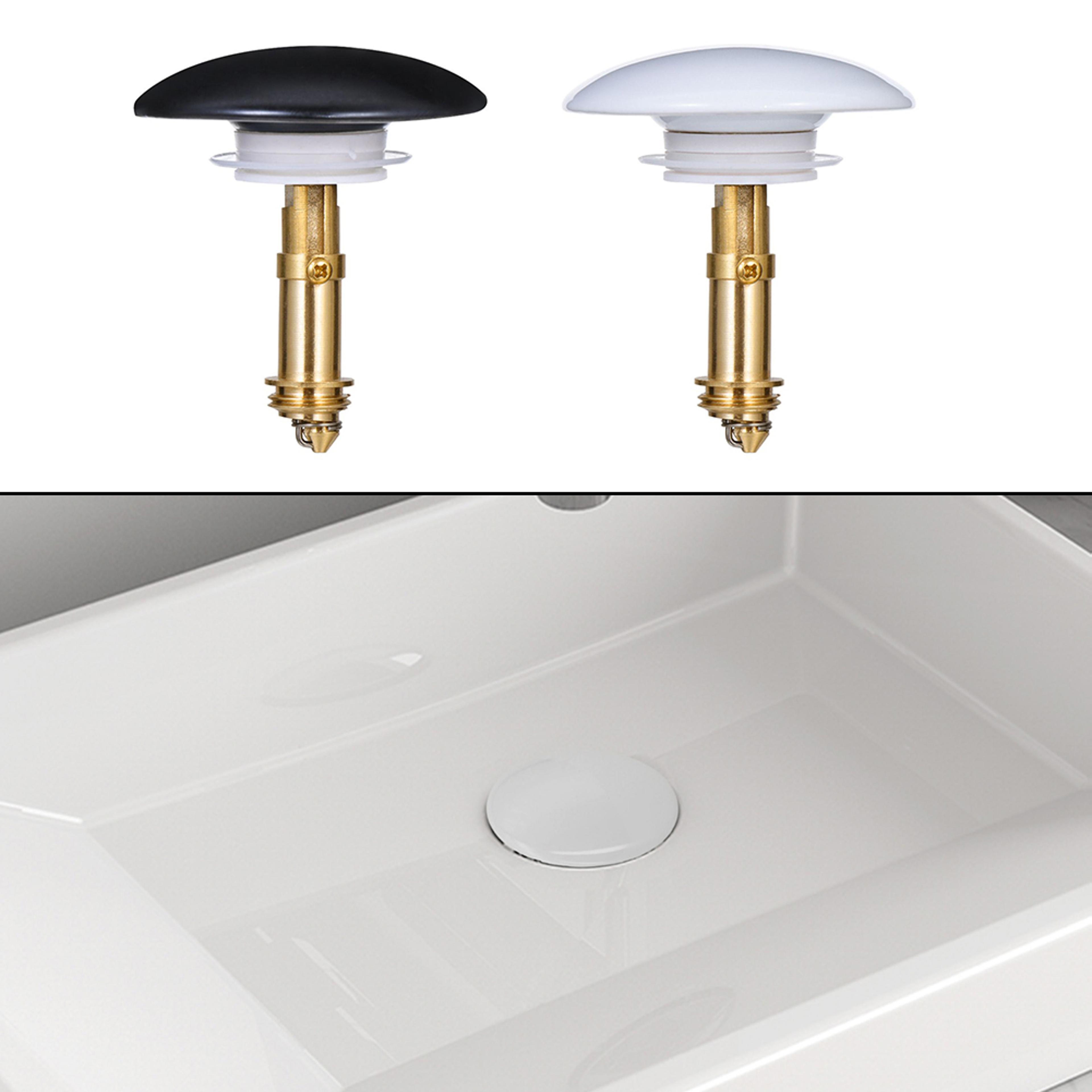 Universal Sink Drain Stopper ClickClack Pop Up Plug For Bathroom  Kitchen Basins 3