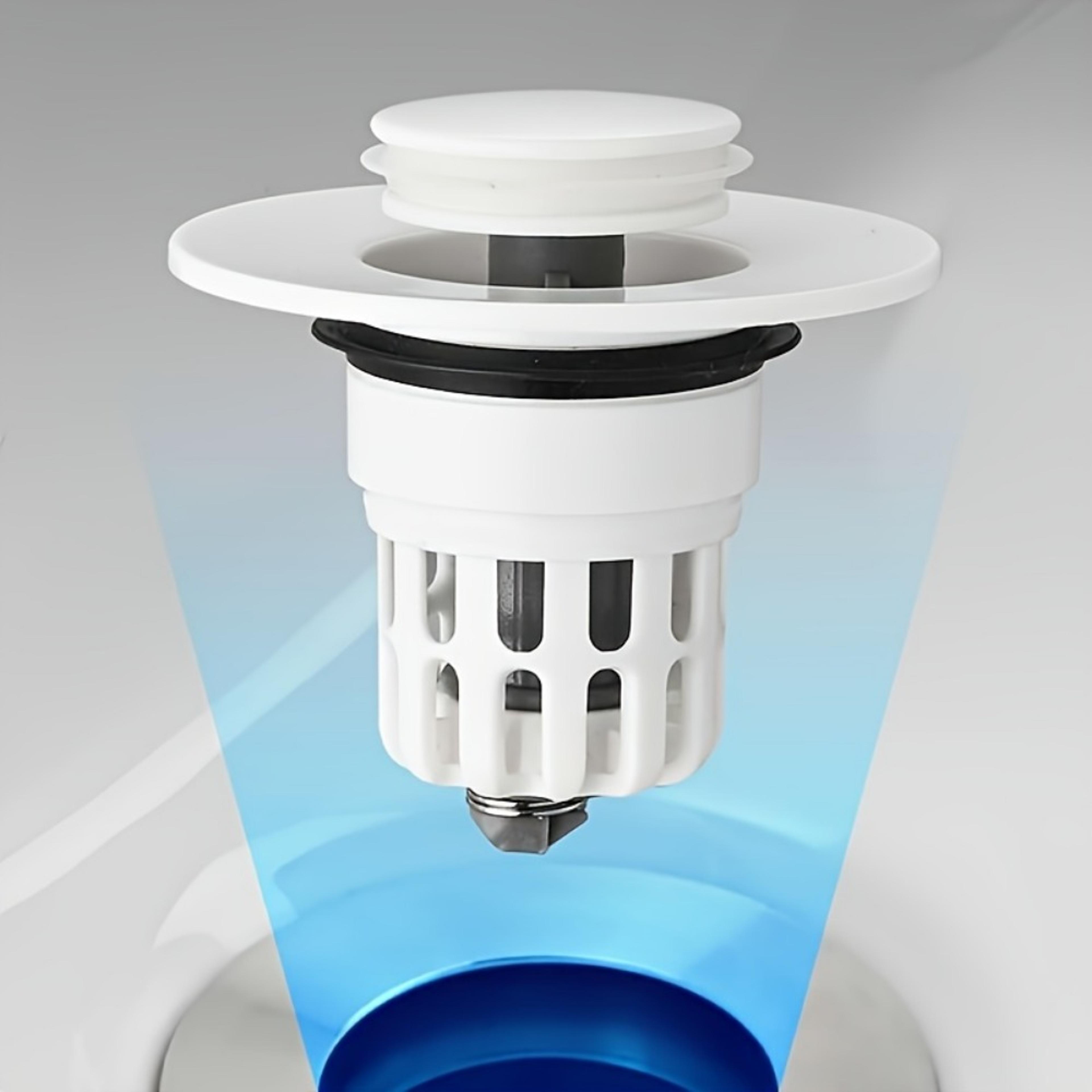 Bathroom Sink Plug With AntiClog Drain Filter  Quick Seal Stopper 1