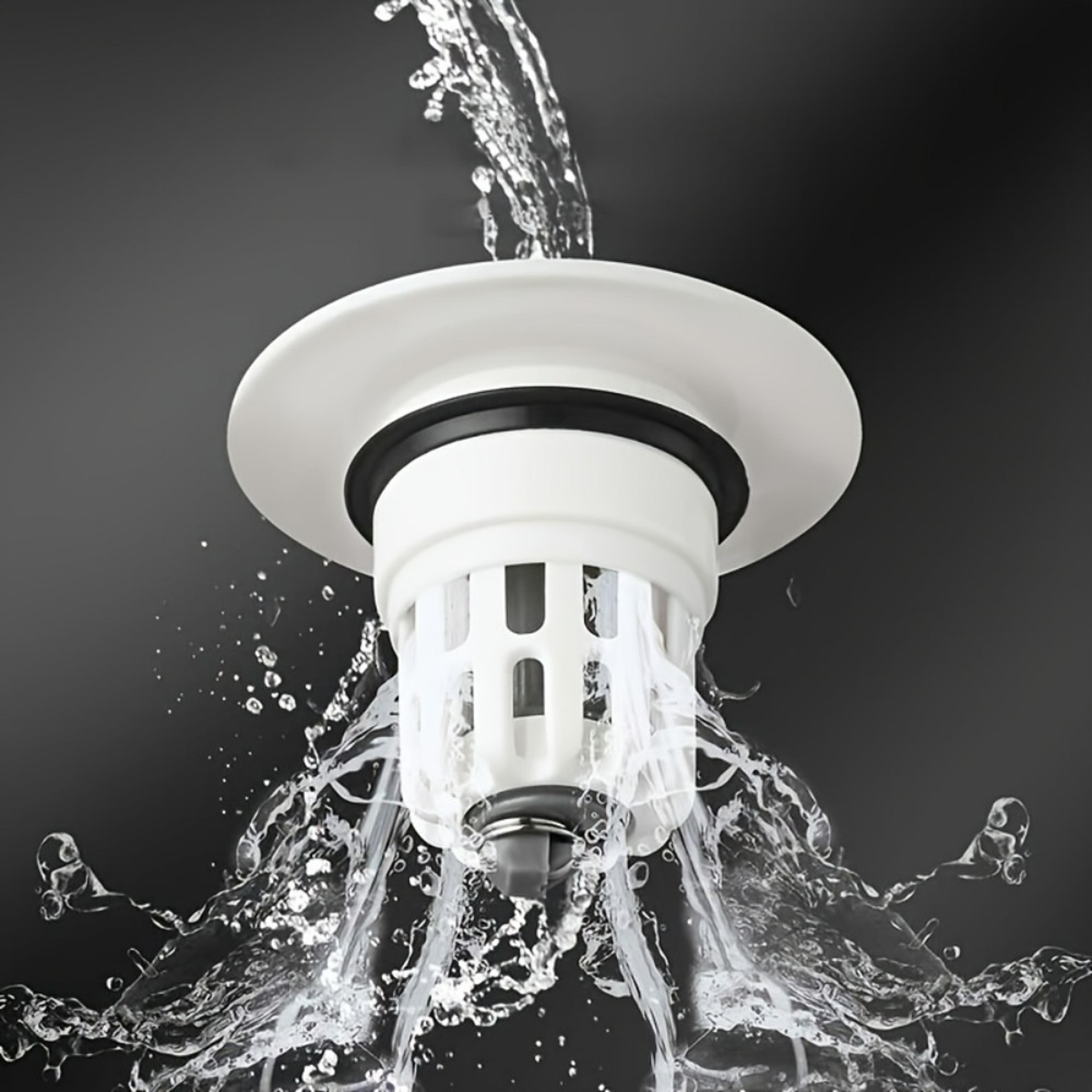 Bathroom Sink Plug With AntiClog Drain Filter  Quick Seal Stopper 5