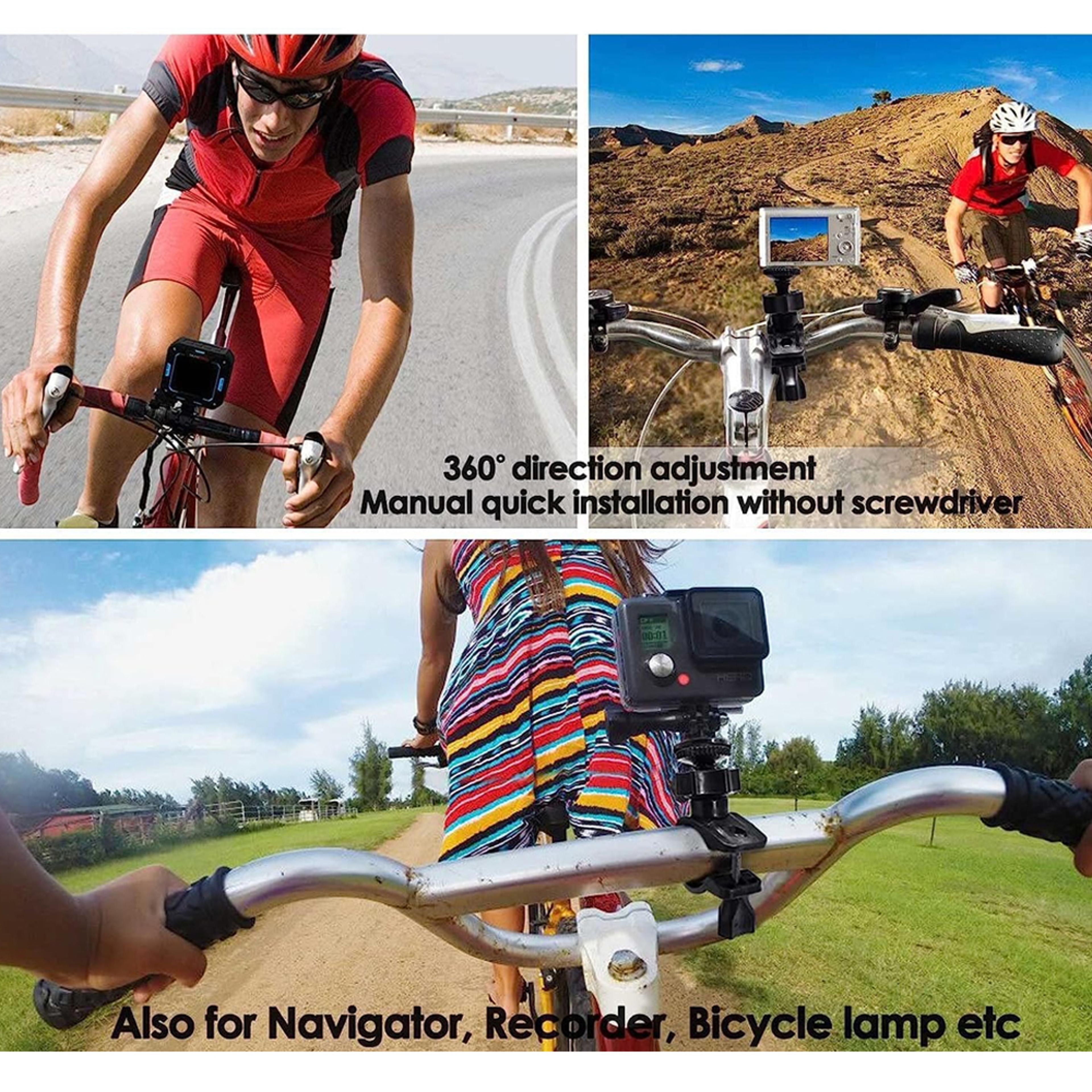 Handlebar Camera Clamp Mount For GoPro Insta360  DJI Action Cameras 4