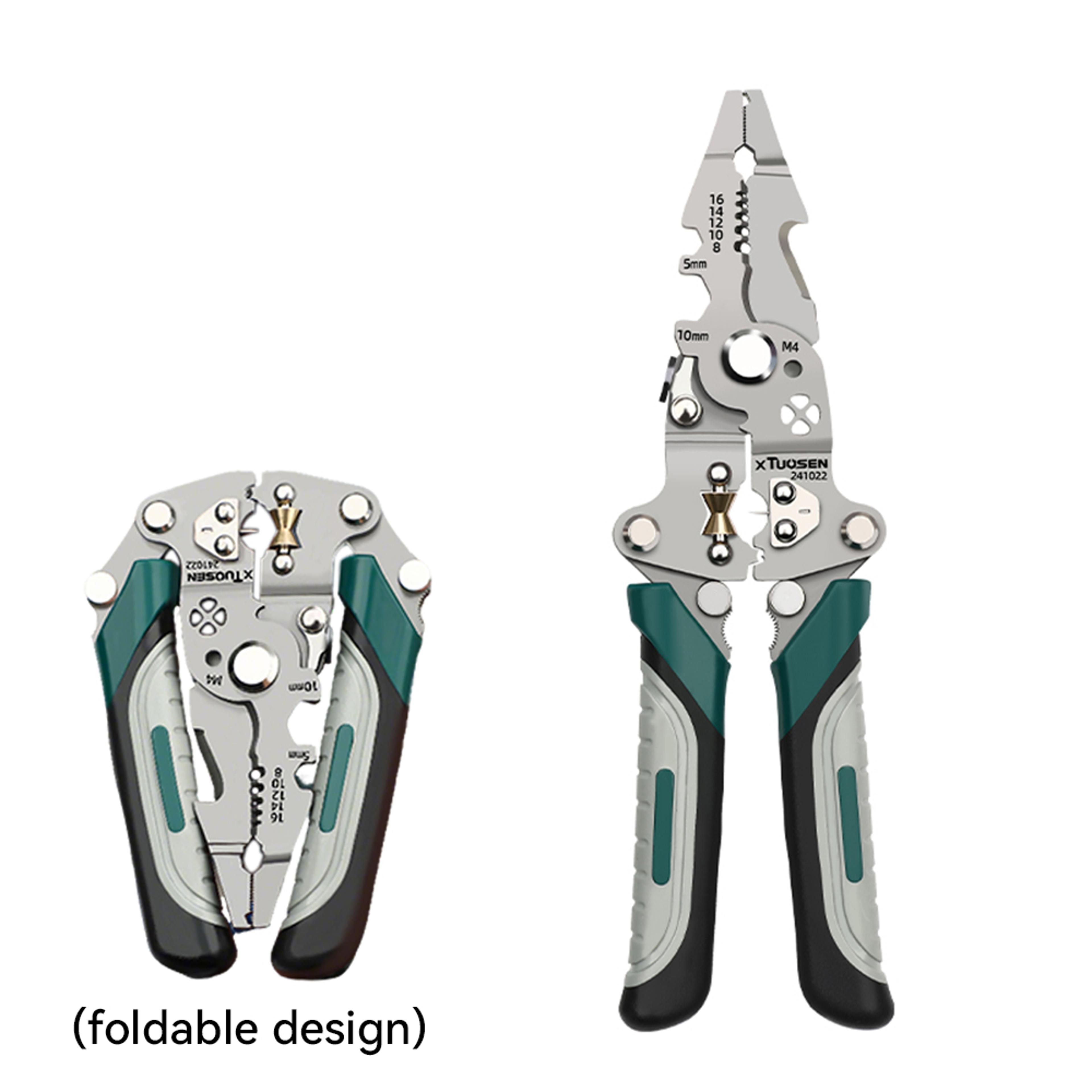 Folding Wire Stripper Pliers Multifunction Electrician Tool 3